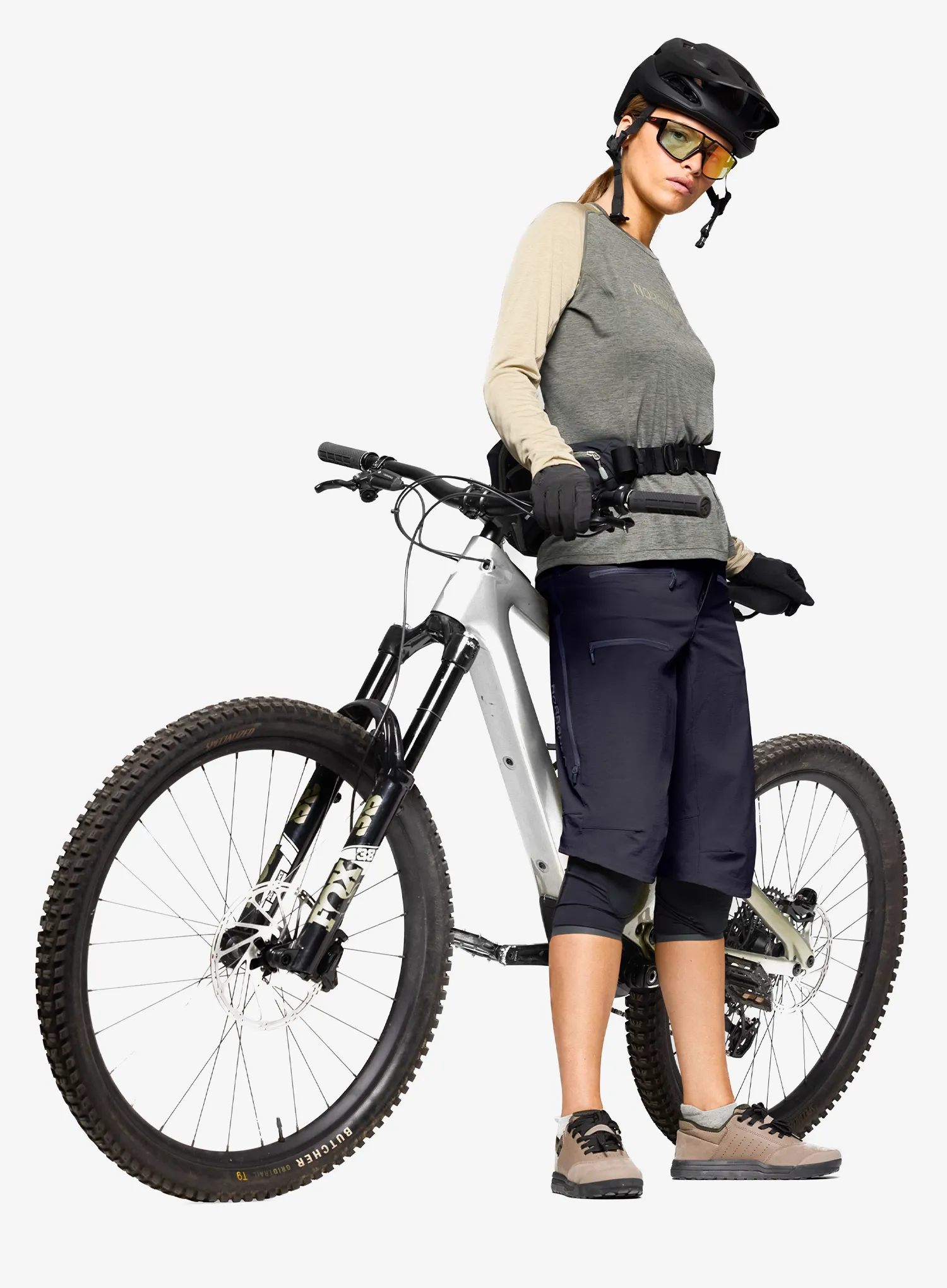 Жіноча велошорти Norrona Fjora Flex1 Shorts - caviar black