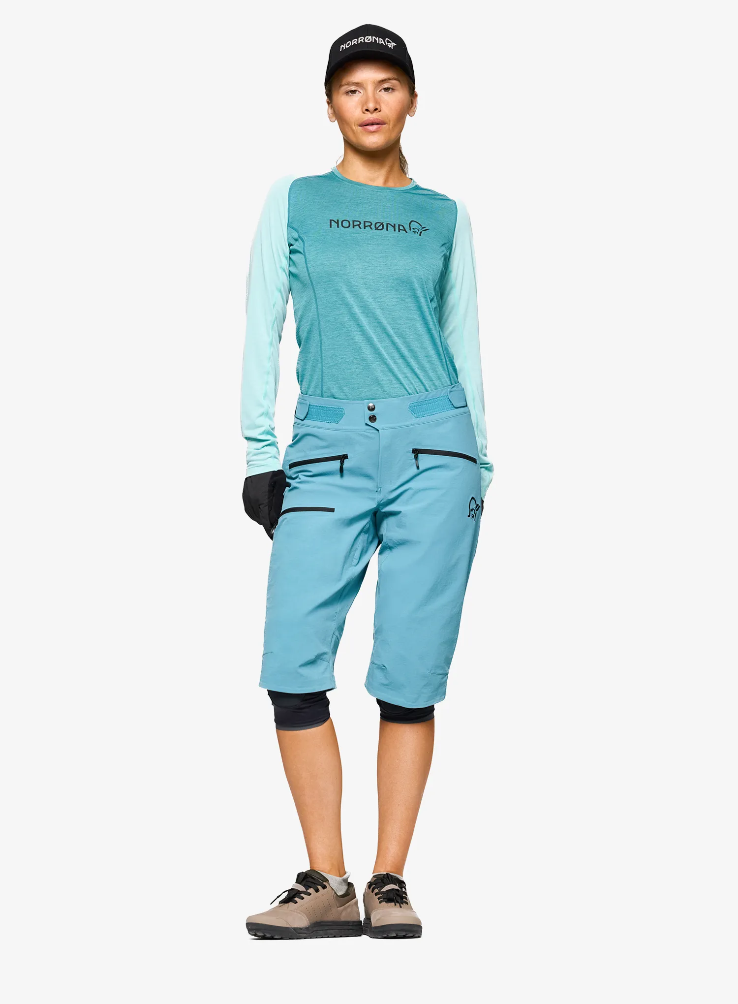 Жіноча велошорти Norrona Fjora Flex1 Shorts - brittany blue