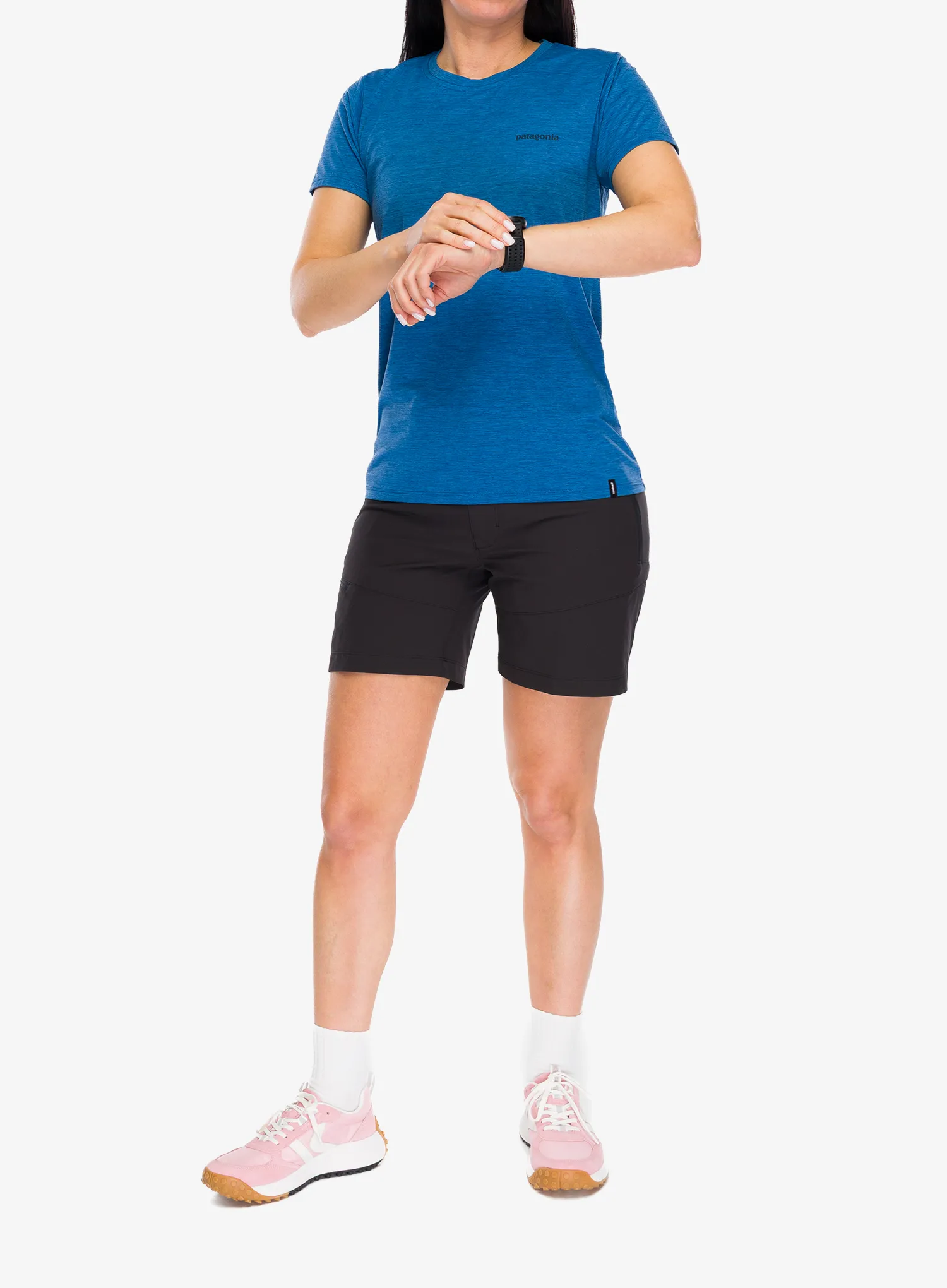 Шорти туристичні жіночі Patagonia Terravia Trail Shorts 6 in - black