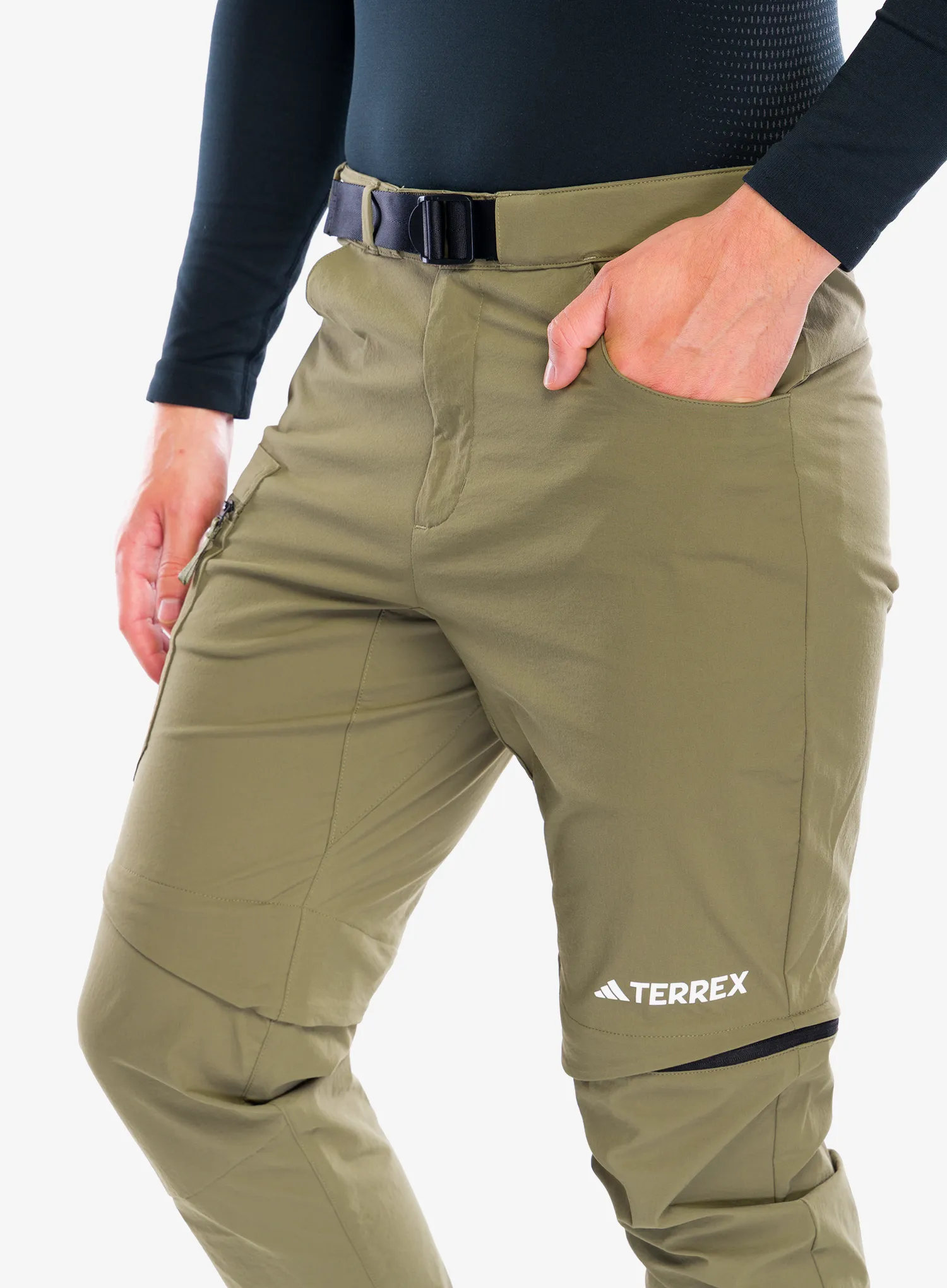 Штани adidas TERREX Utilitas Zip Off Pants - olive strata | 8a.ua