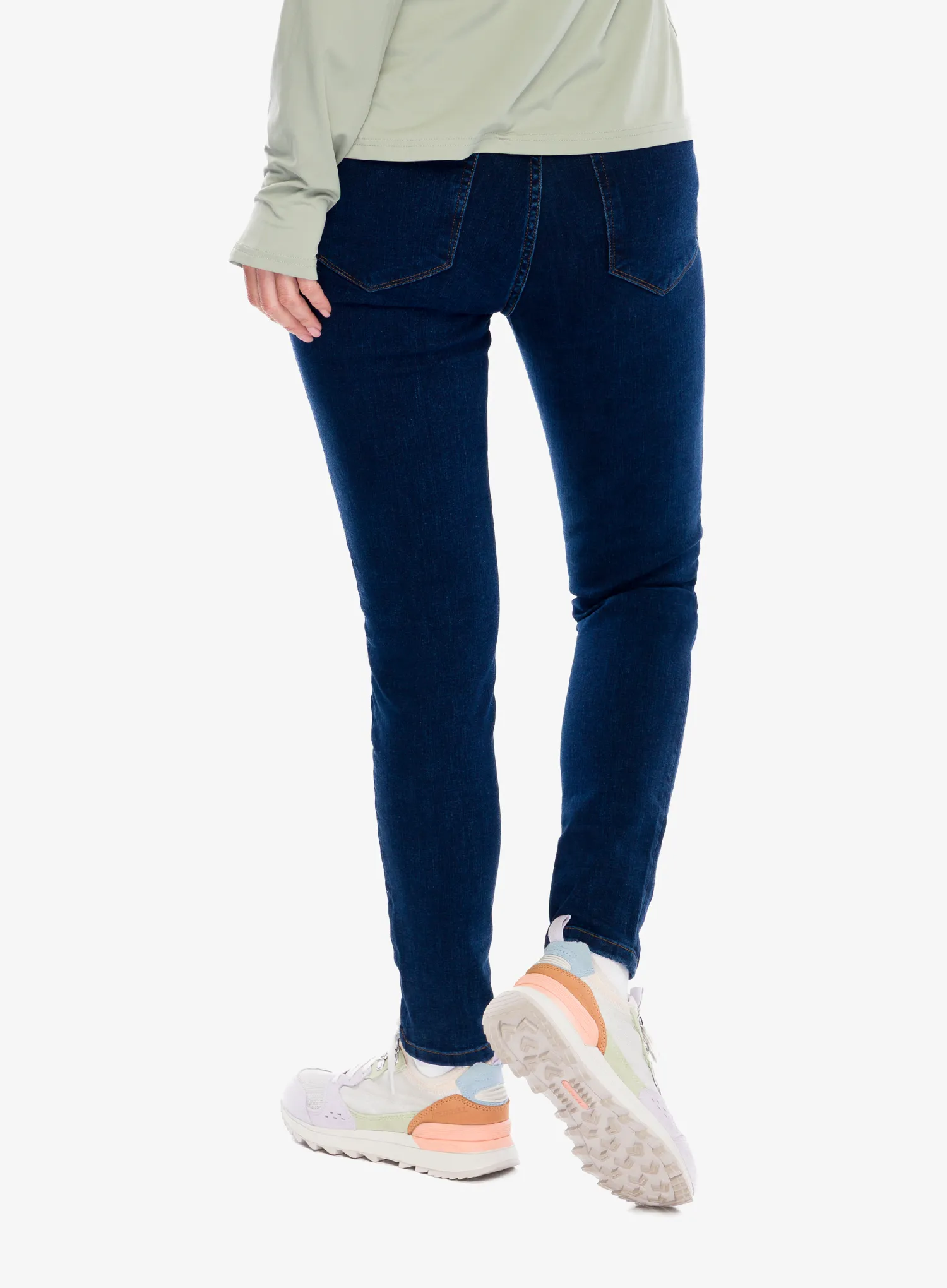 Штани жіночі DUER Four Way Flex Denim High Rise Skinny - dark stone