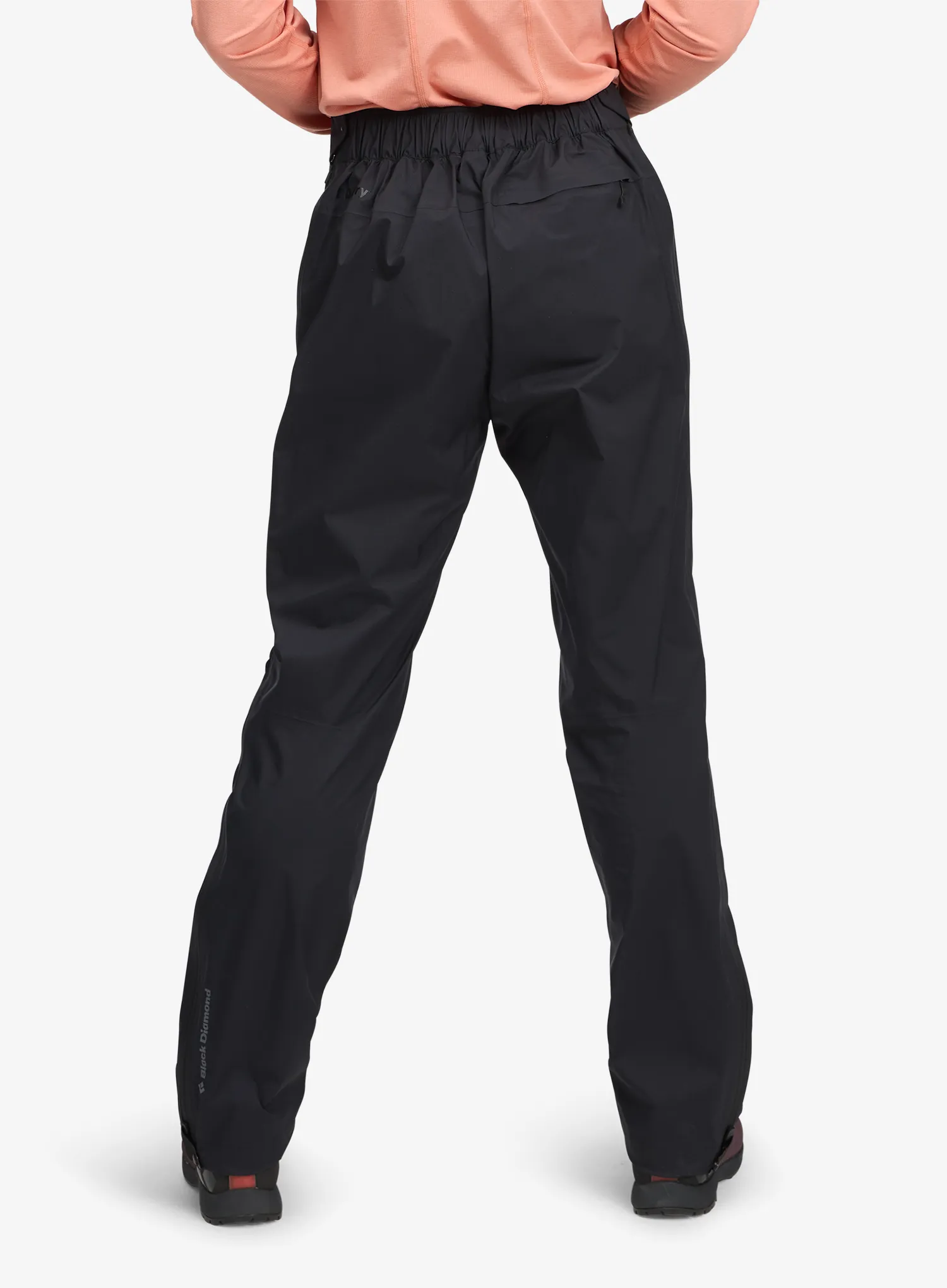 Штани водонепроникні жіночі Black Diamond Fineline Stretch FZ Pants - black/black