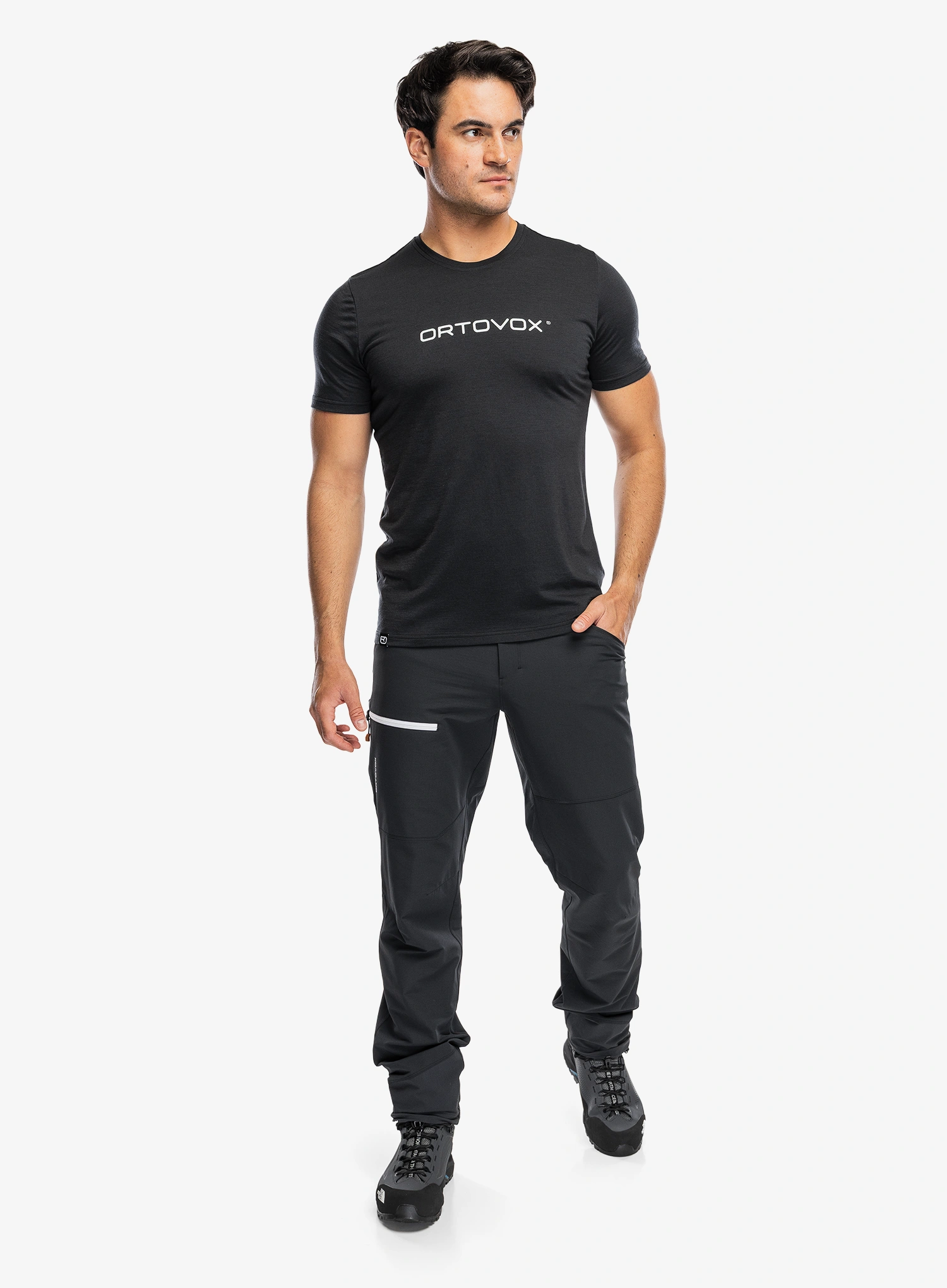 Штани softshell Ortovox Seceda Softshell Pants - black raven