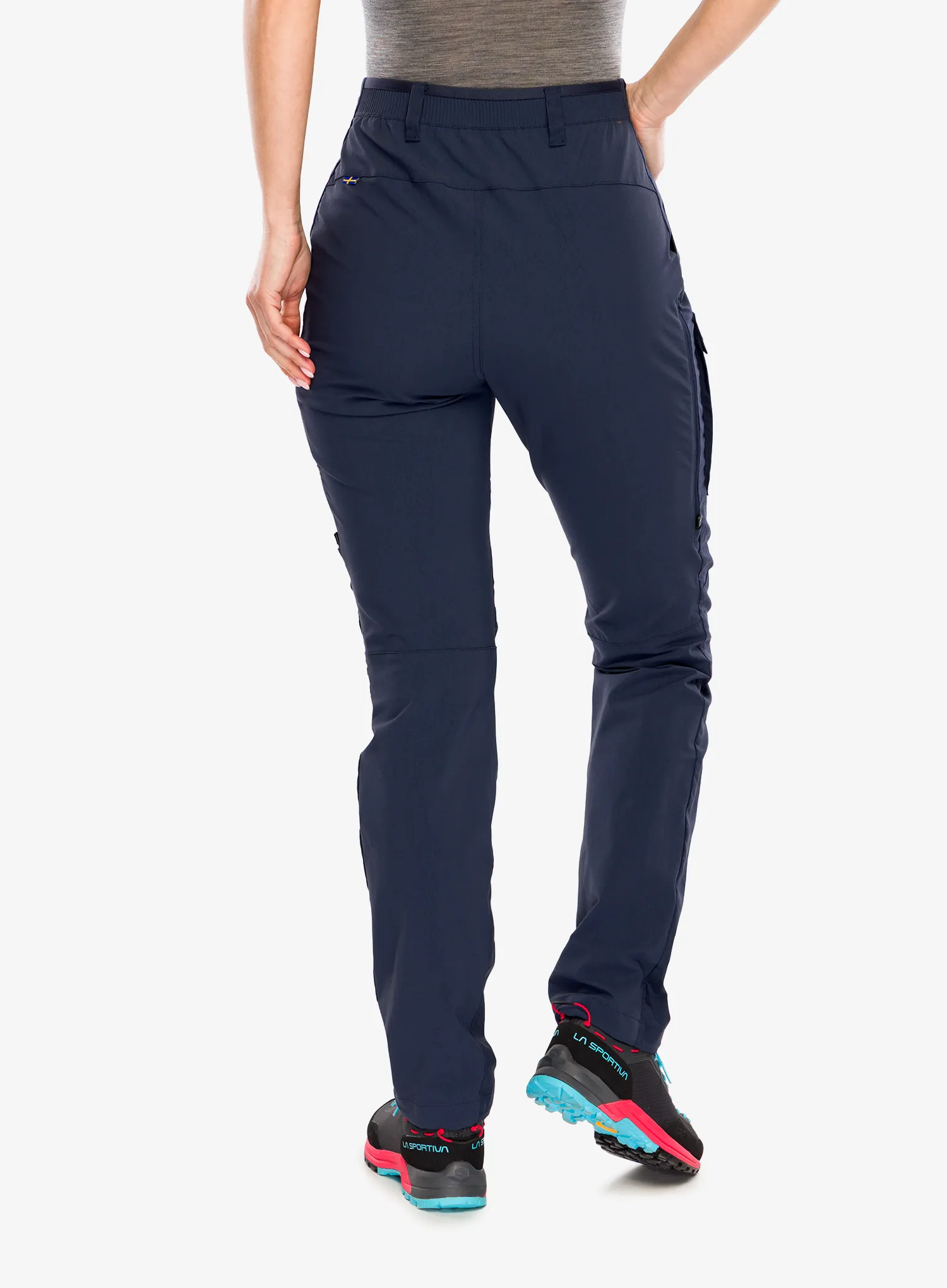 Штани трекінгові жіночі Fjallraven Abisko Hybrid Trail Trousers - navy