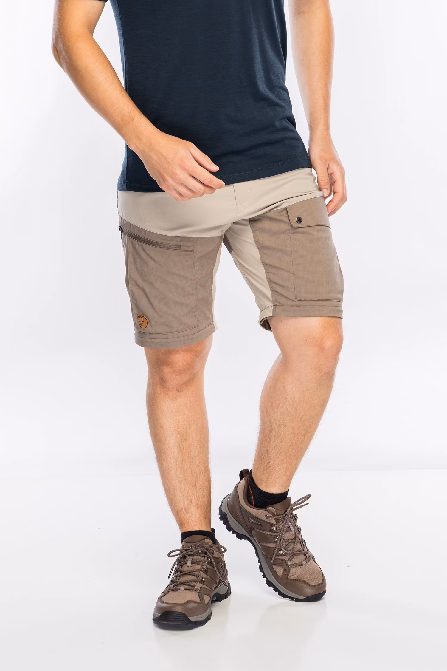 Штани трекінгові Fjallraven Abisko Midsummer Zip Off Trousers Long - fossil/suede brown