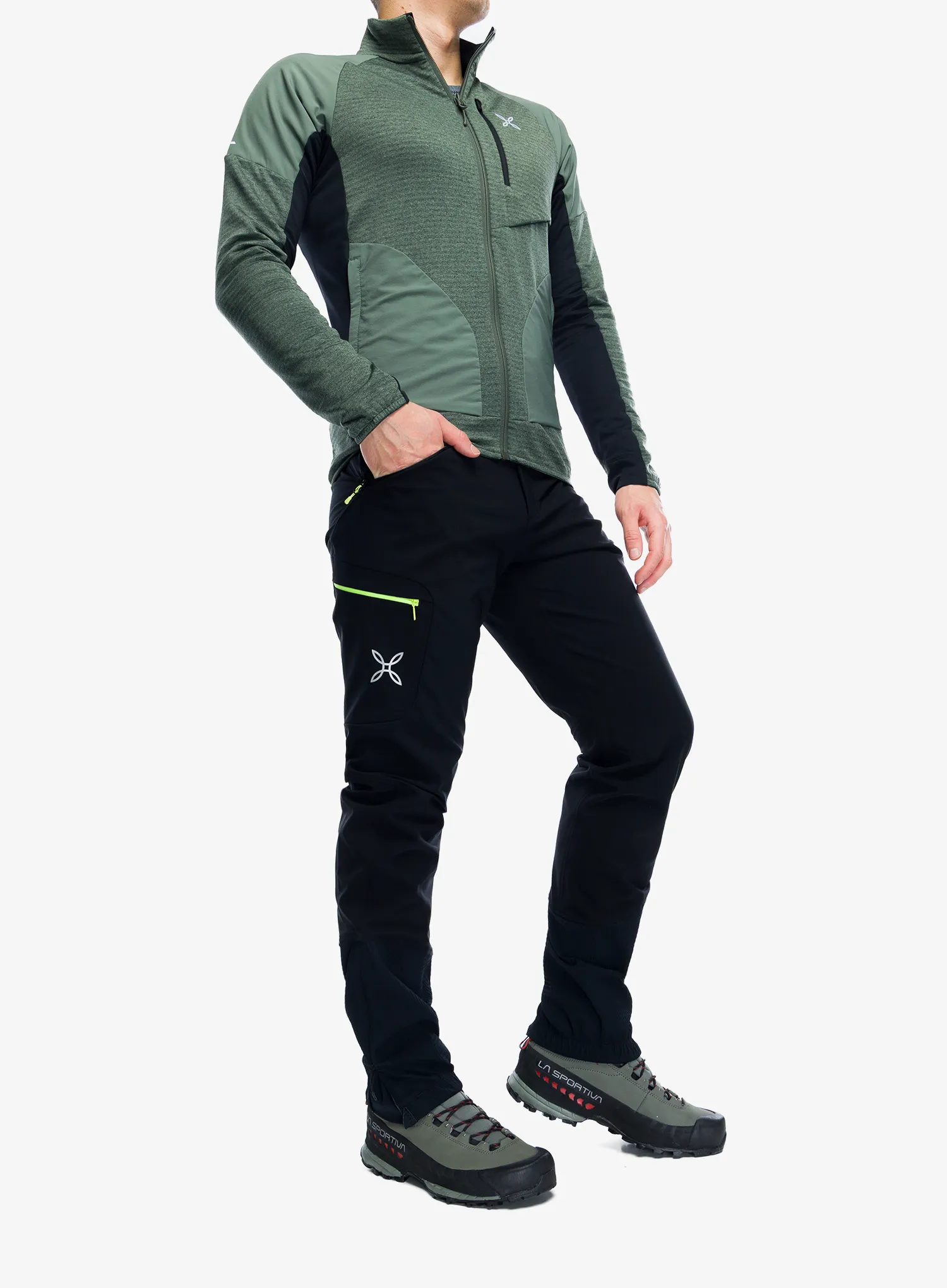 Штани трекінгові Montura Vertigo Allround Pants - black/sunny lime