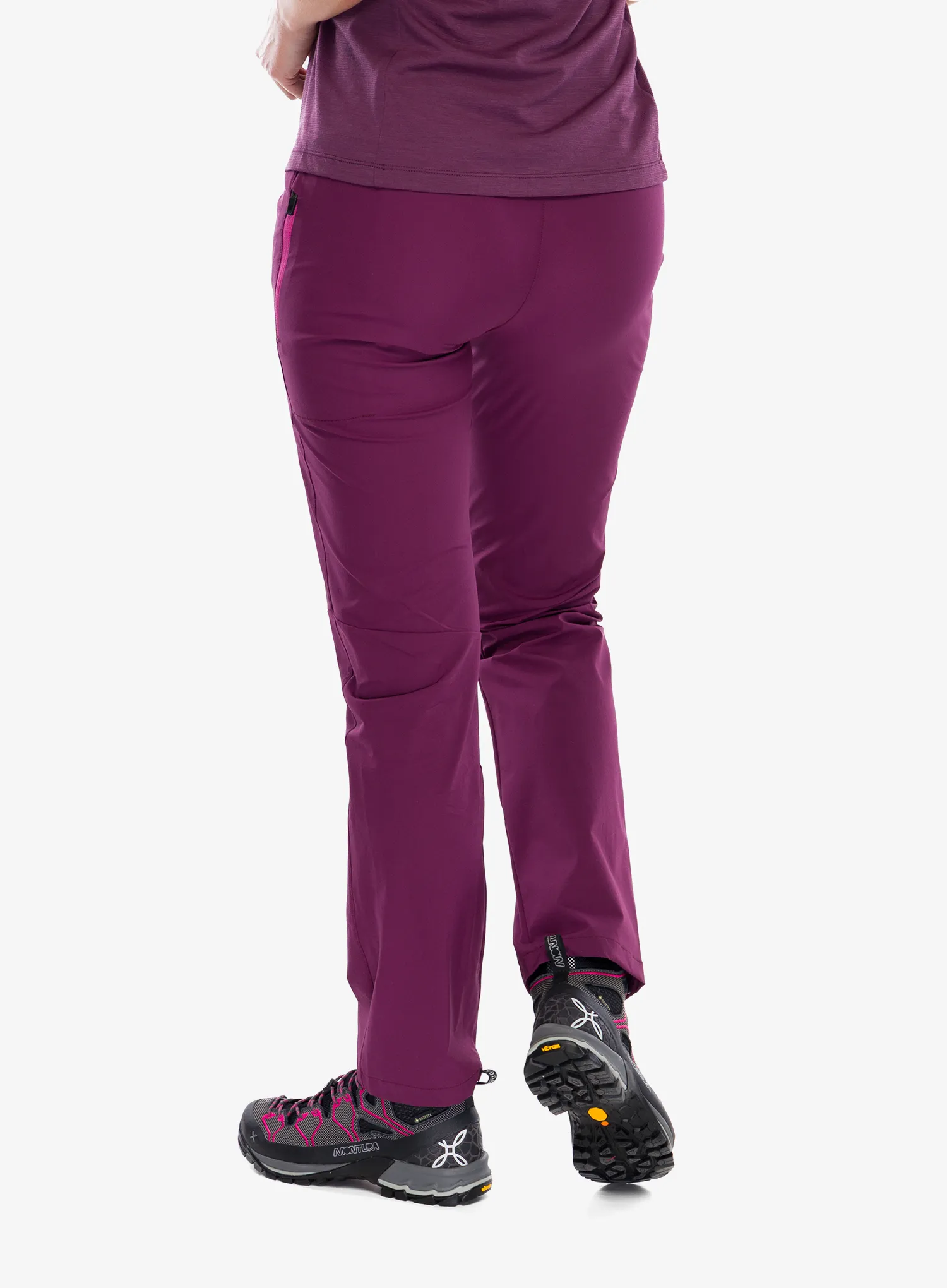 Штани туристичні жіночі Montura Rise Pants - wine red/baton rouge
