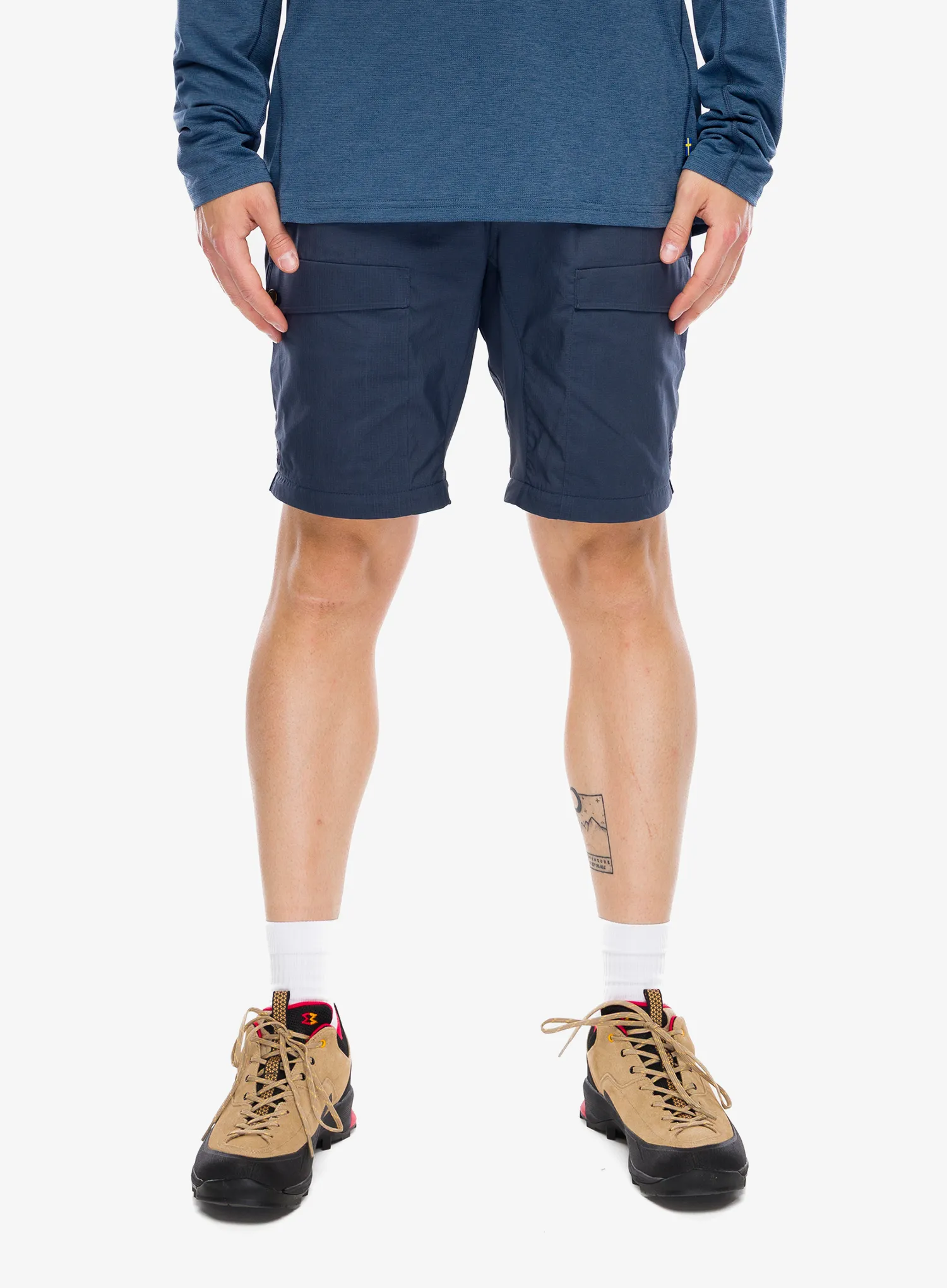 Штани туристичні Fjallraven Abisko Hybrid Trail Trs Zip-off - navy