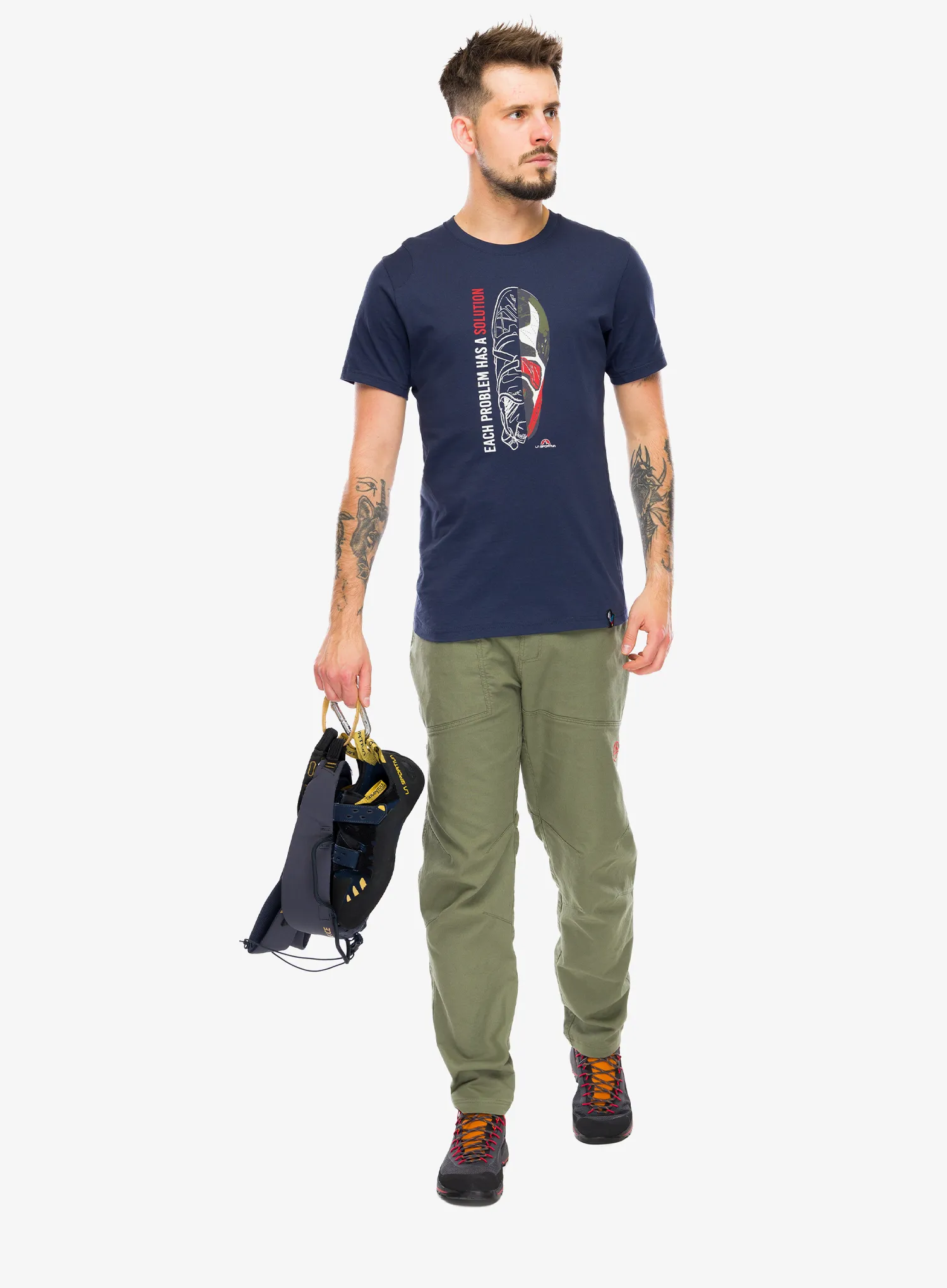 Штани для скелелазіння La Sportiva Bolt Pant - cypress/mountain red
