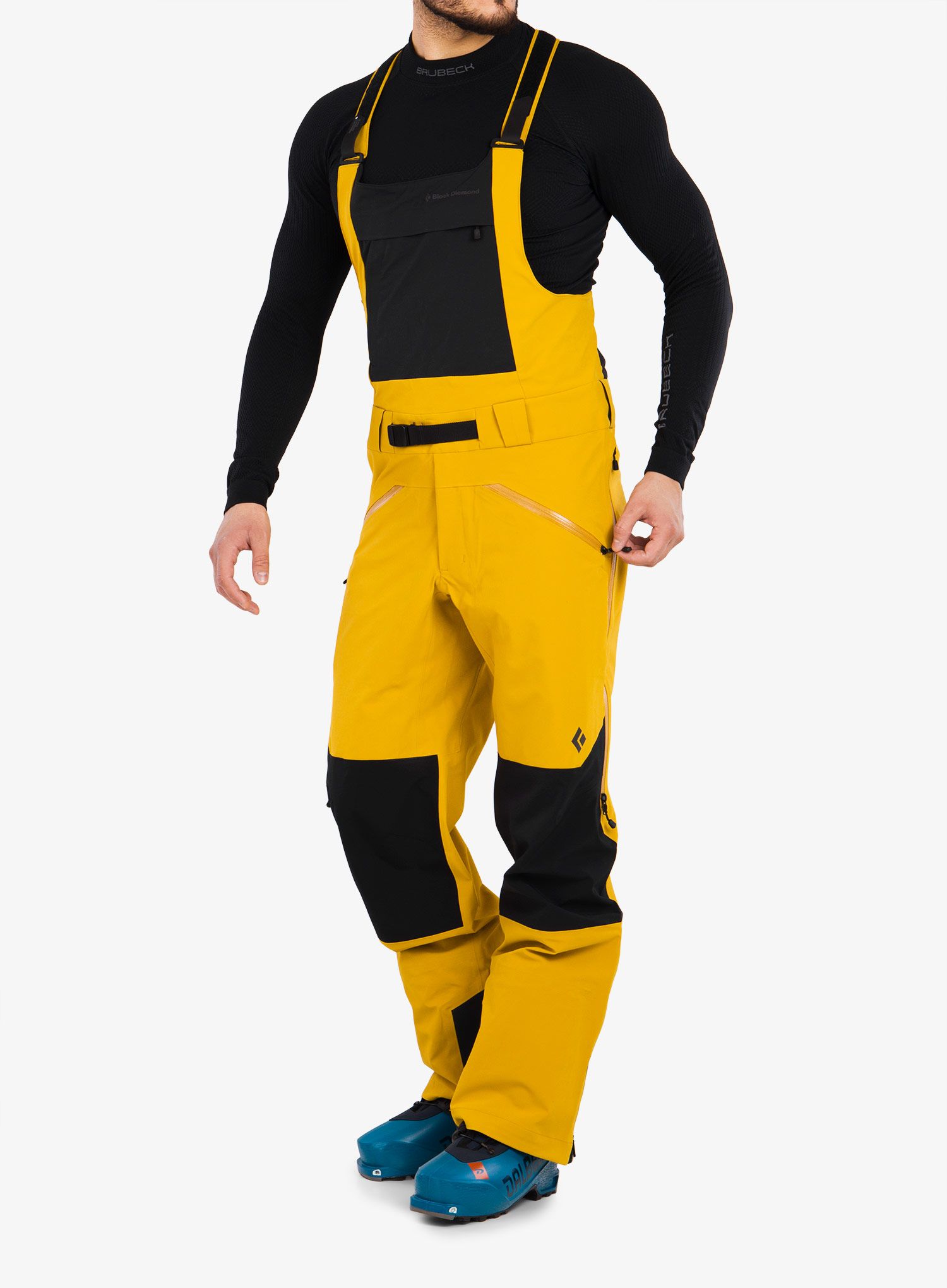 Штани лижні Black Diamond Recon Bibs - amber/black