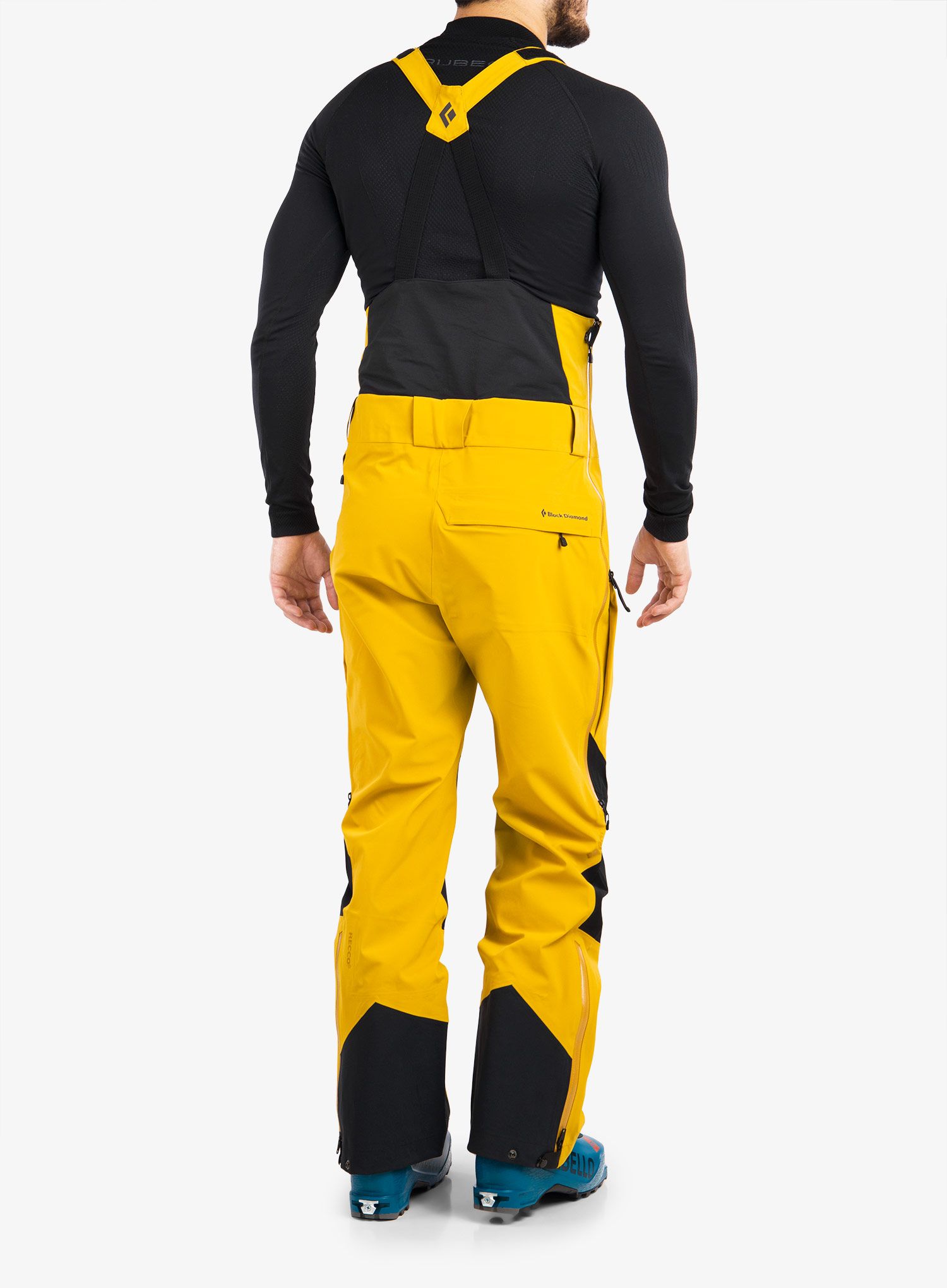 Штани лижні Black Diamond Recon Bibs - amber/black