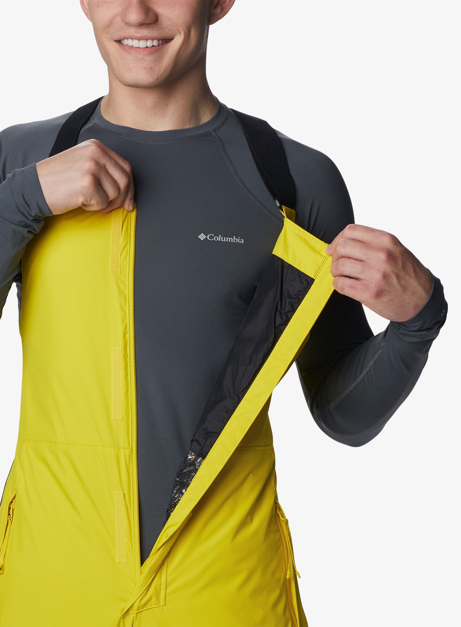 Штани лижні Columbia Iceventure Bib - laser lemon/black