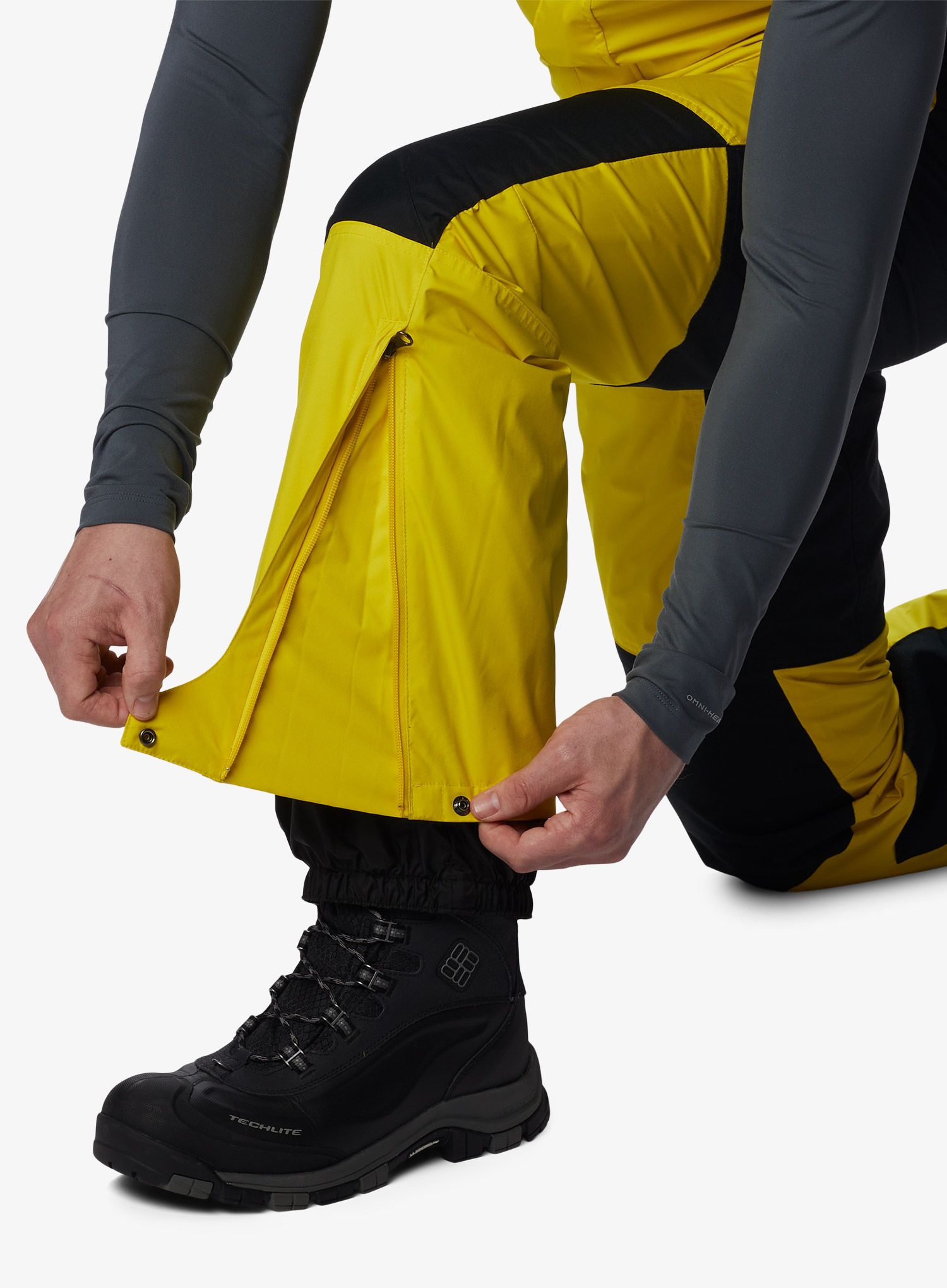 Штани лижні Columbia Iceventure Bib - laser lemon/black