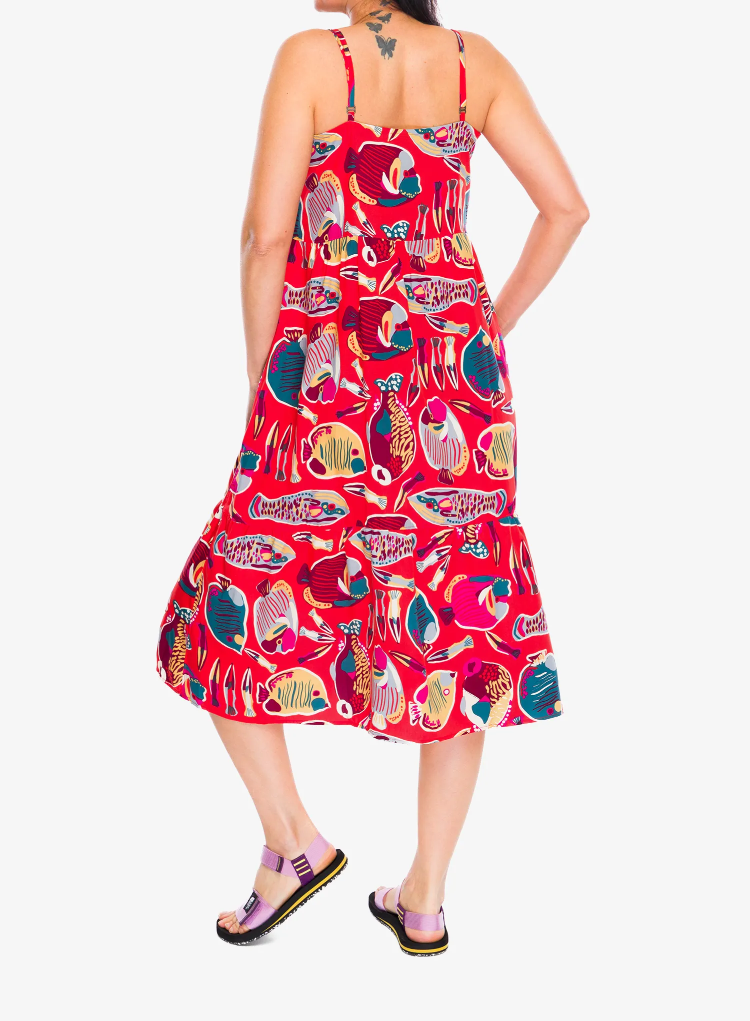 Сукня туристична Patagonia Tidal Threads Dress - wrasse/pollinator orange