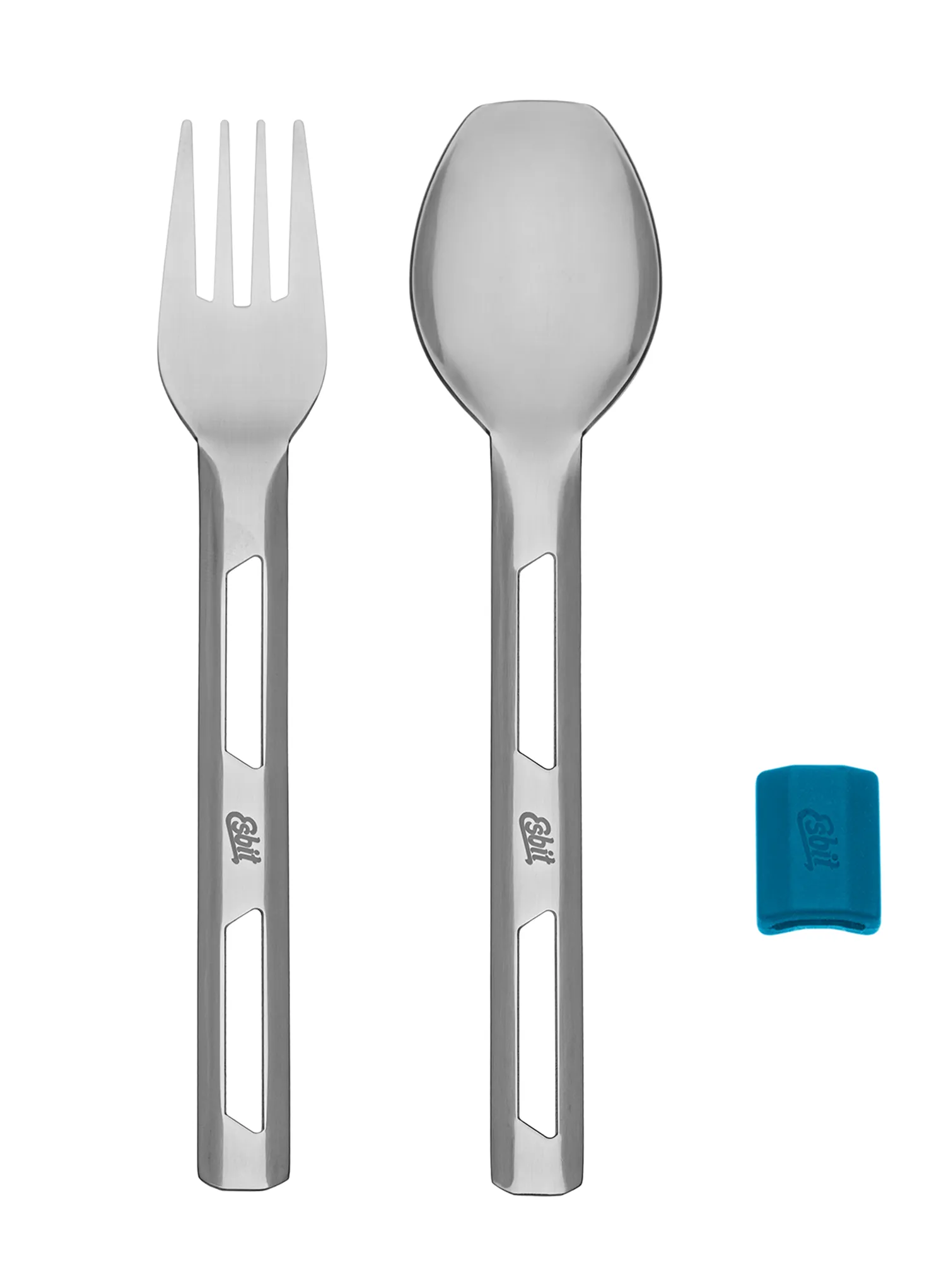 Столові прибори туристичні Esbit Cutlery Set Incl. Silicone Band L - polar blue