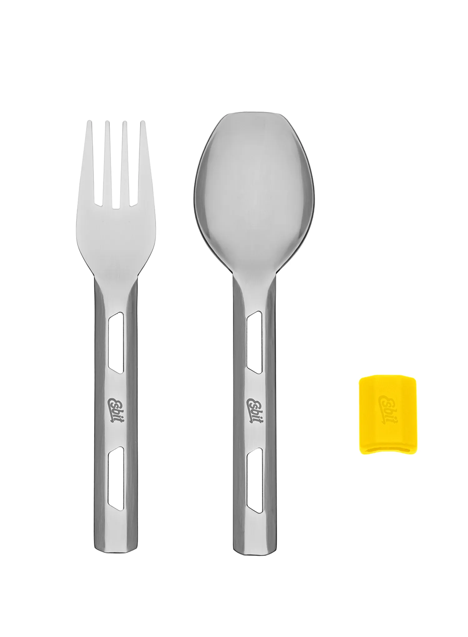 Столові прибори туристичні Esbit Cutlery Set Incl. Silicone Band S - sunshine yellow