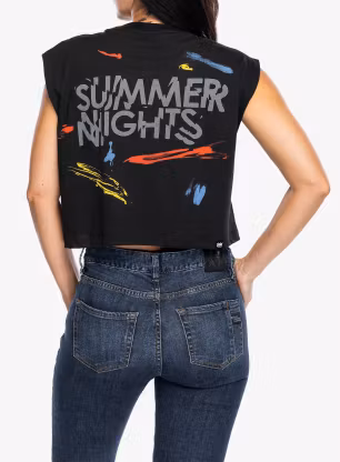 Топ жіночий Ciele W-Ort Ank Cropped - summer nights/black