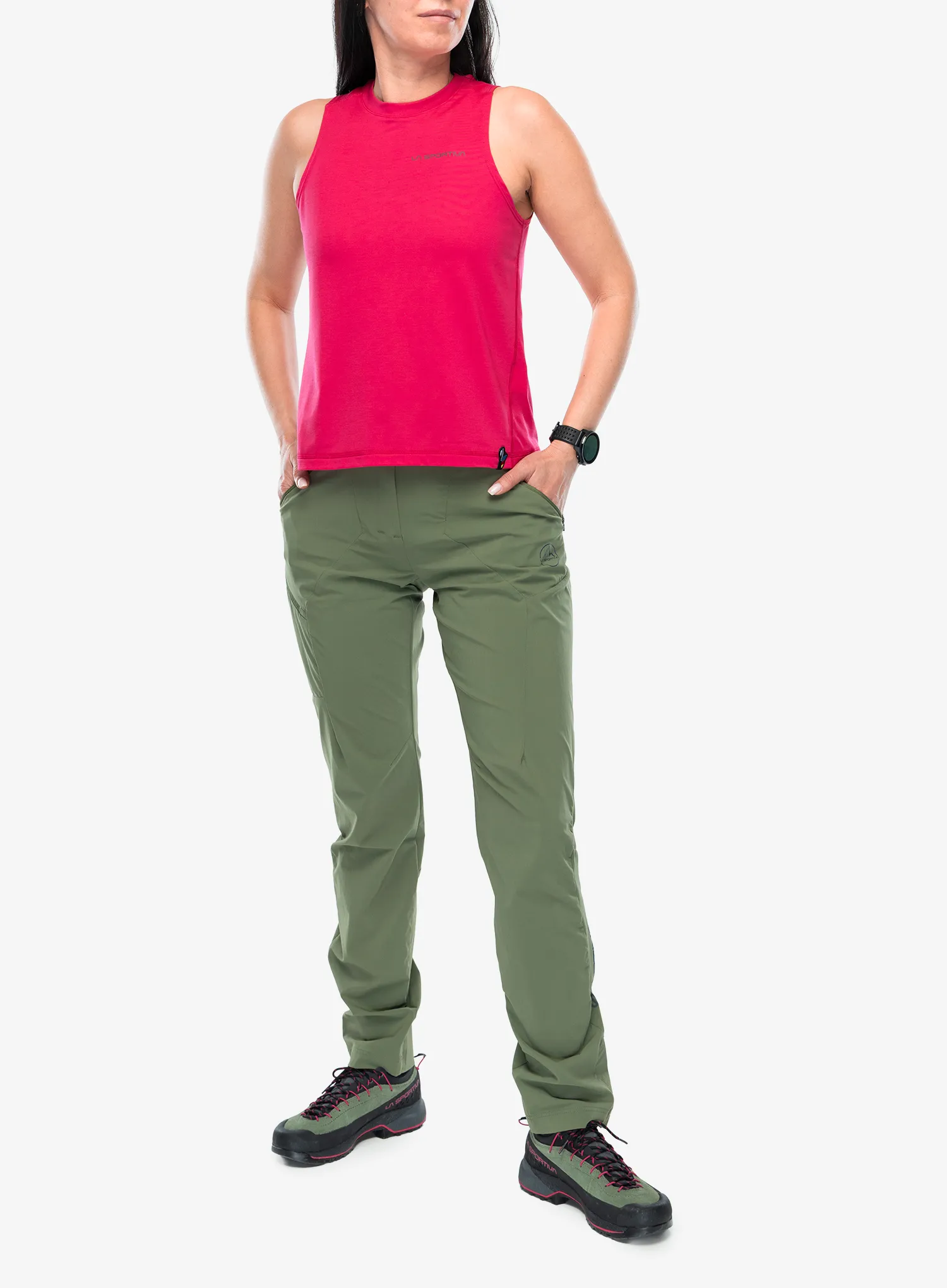 Топ жіночий La Sportiva Just Right Tank - azalea/redwood
