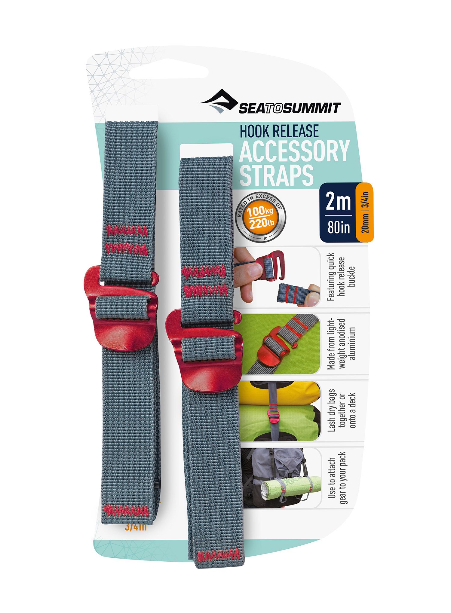 Троки Sea To Summit ACCESORY STRAPS 20 mm/2 m haczyk