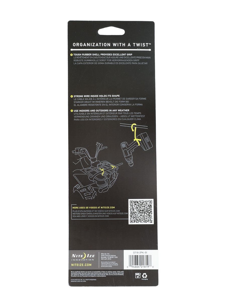 Троки Nite Ize Gear Tie 18 - 2Pack - black