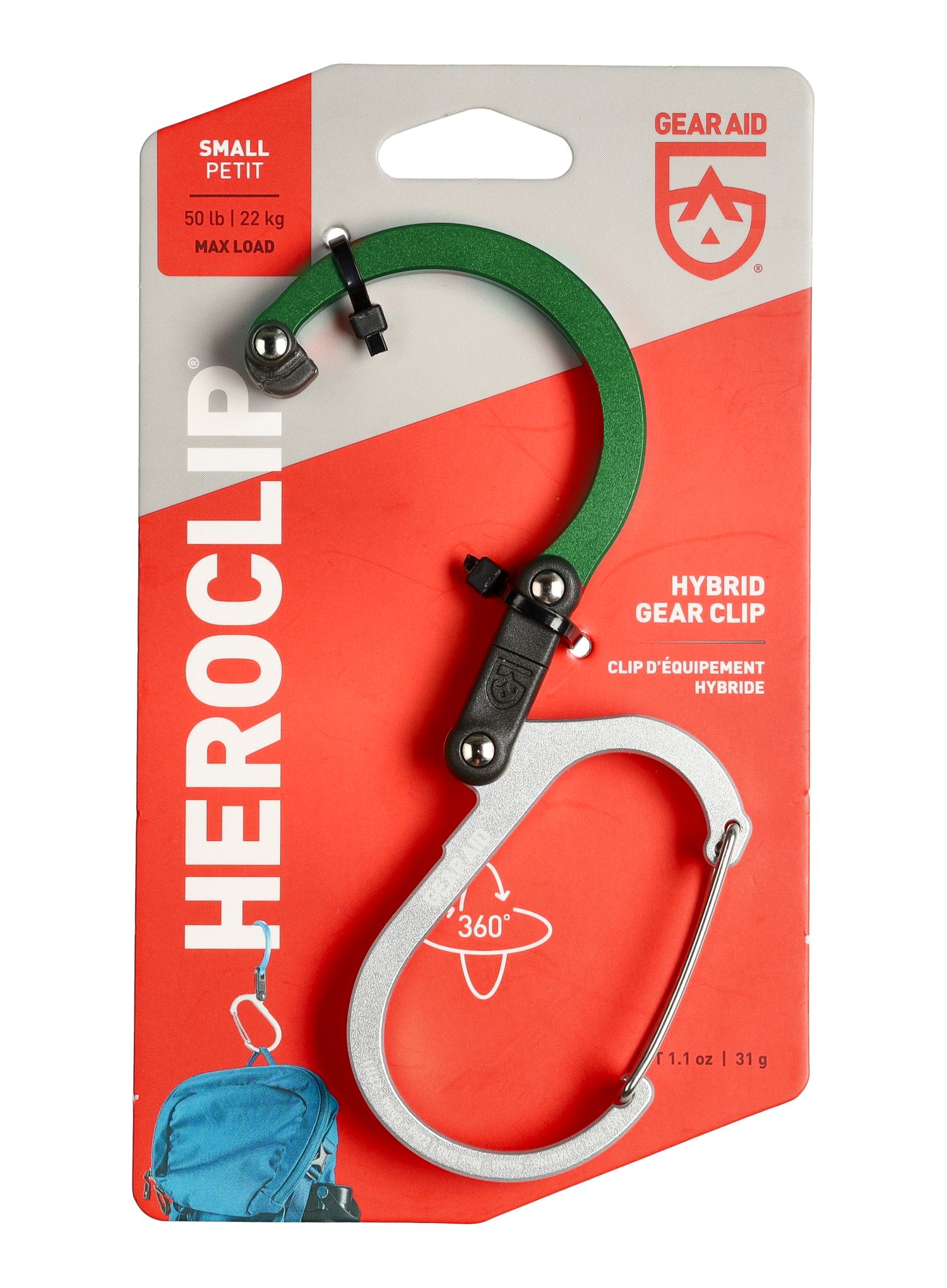 Тримач Gear Aid Heroclip Small - forest green