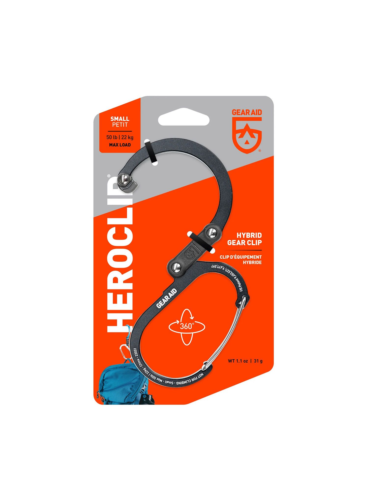 Тримач Gear Aid Heroclip Small - stealth black