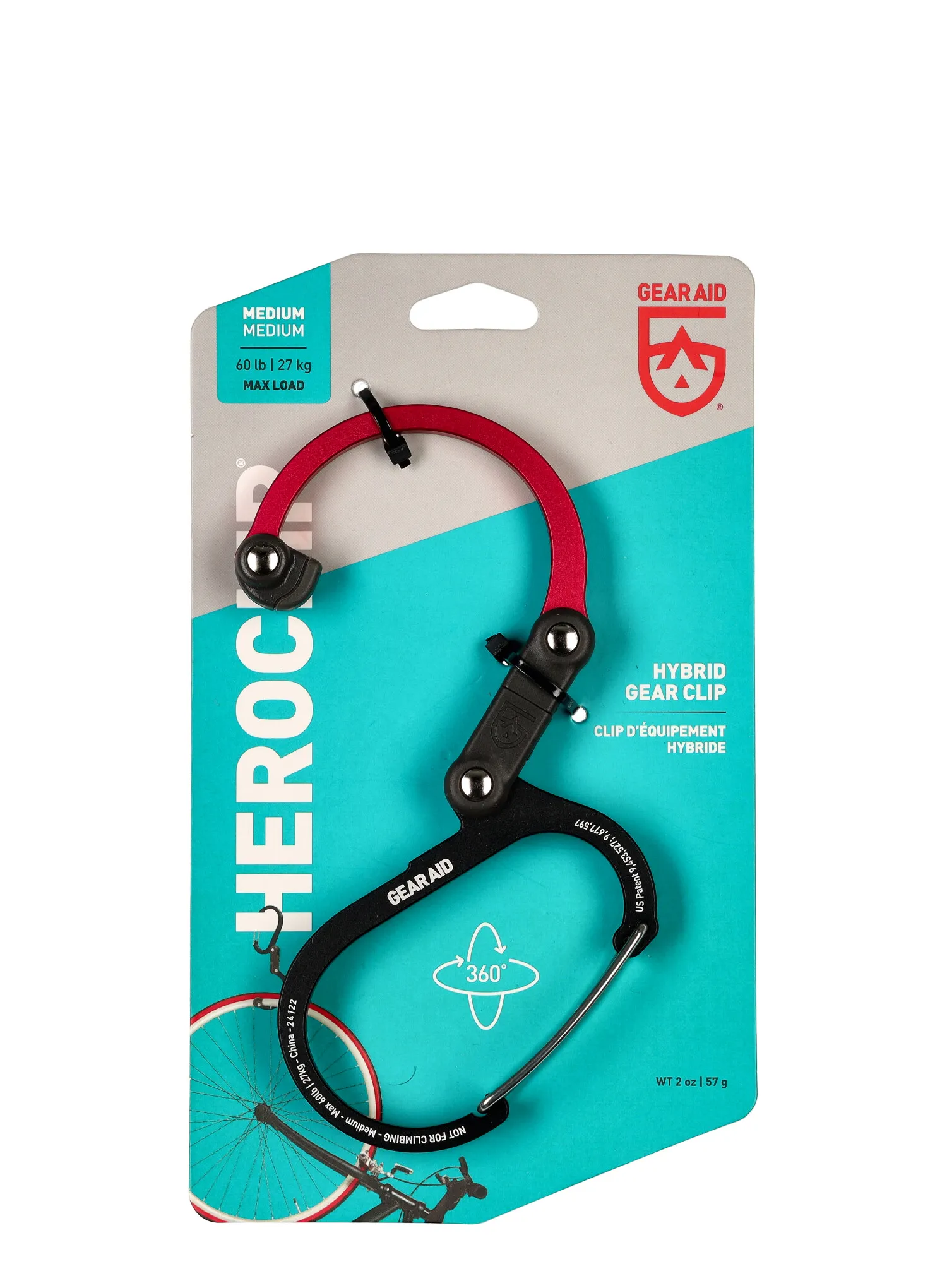Тримач GearAid Heroclip Medium - black/red
