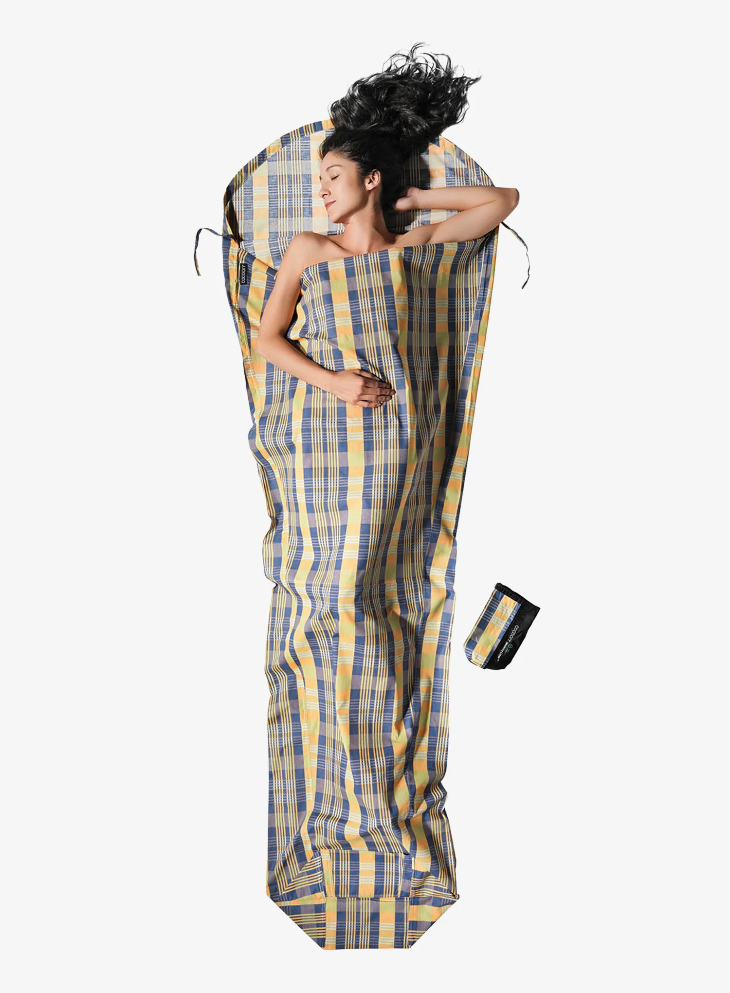 Вкладка для спальника Cocoon MummyLiner - Cotton - travel checks