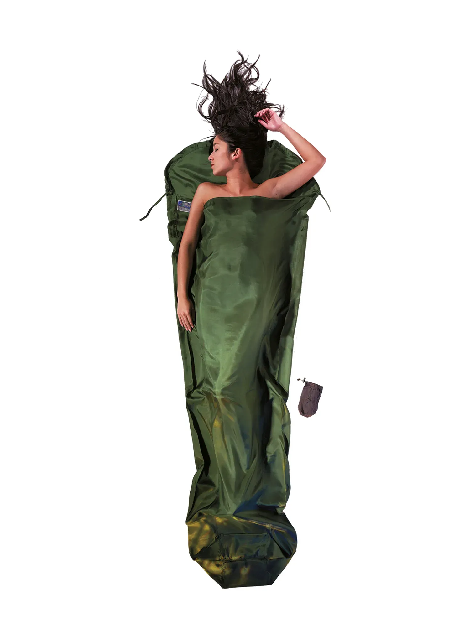 Вкладка для спальника Cocoon MummyLiner - Silk - dark olive green