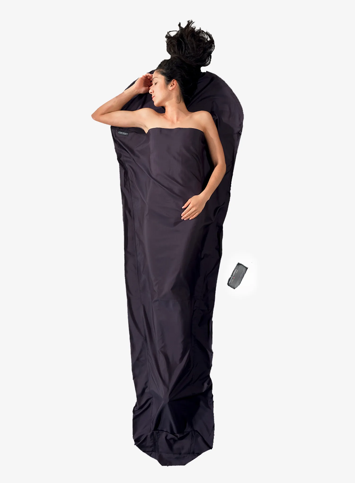 Вкладка для спальника Cocoon MummyLiner - Thermolight Silkweight - volcano grey