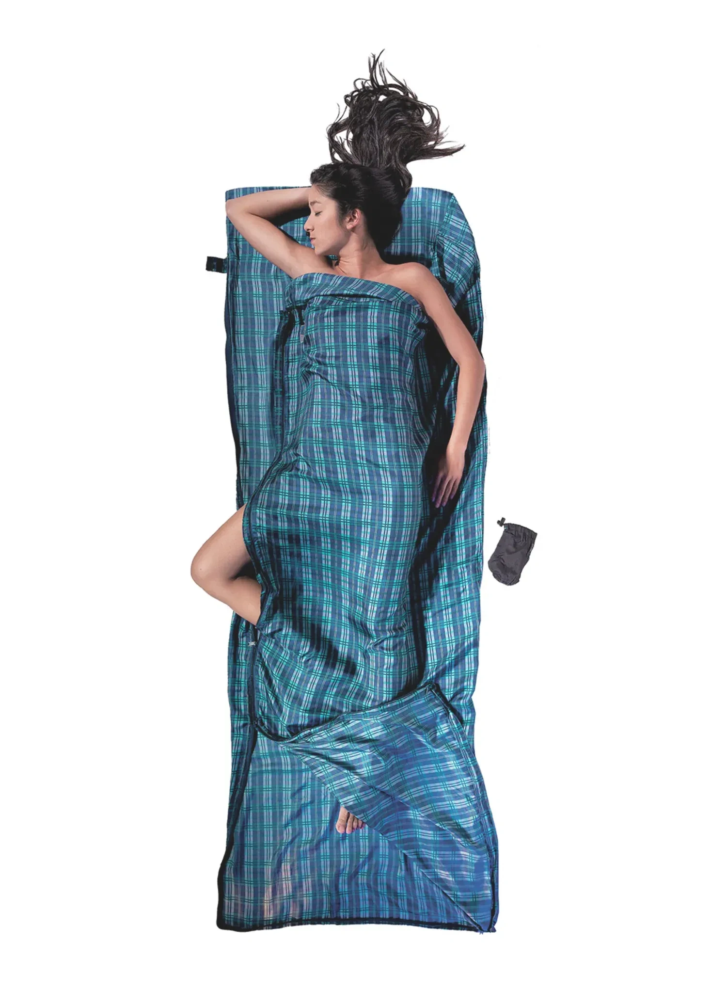 Вкладка для спальника Cocoon TravelSheet Coupler - Silk - checked silk