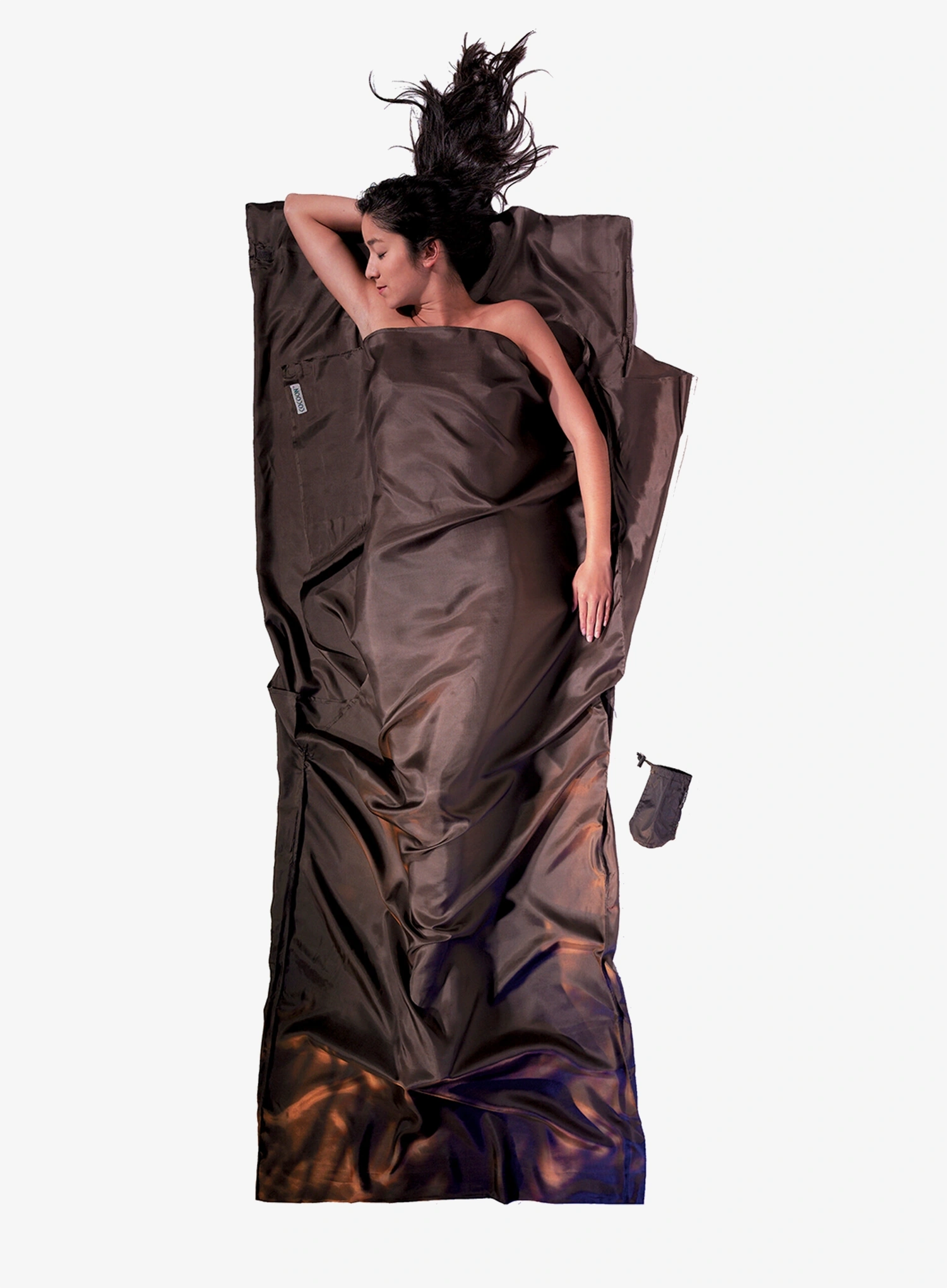 Вкладка для спальника Cocoon TravelSheet - Silk - muddy elephant