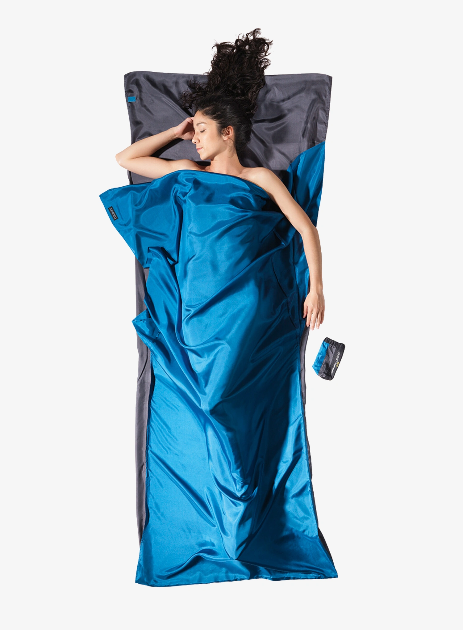 Вкладка для спальника Cocoon TravelSheet - Silk - rhino/cornflower