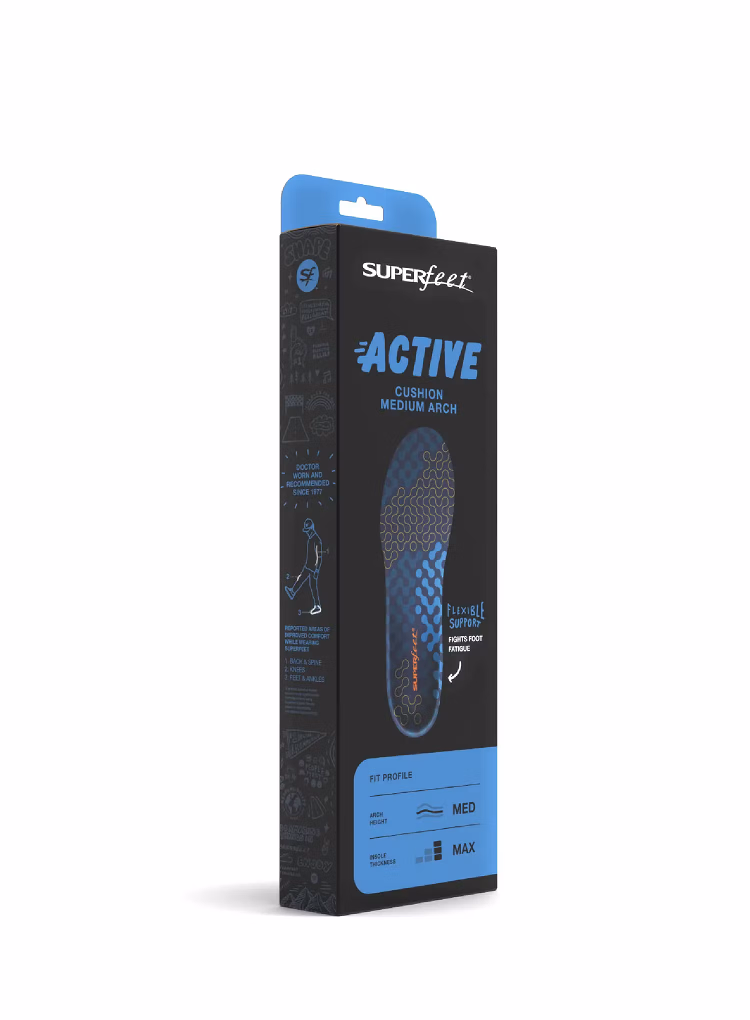 Устілки для черевиків Superfeet Active Cushion Medium Arch - blue