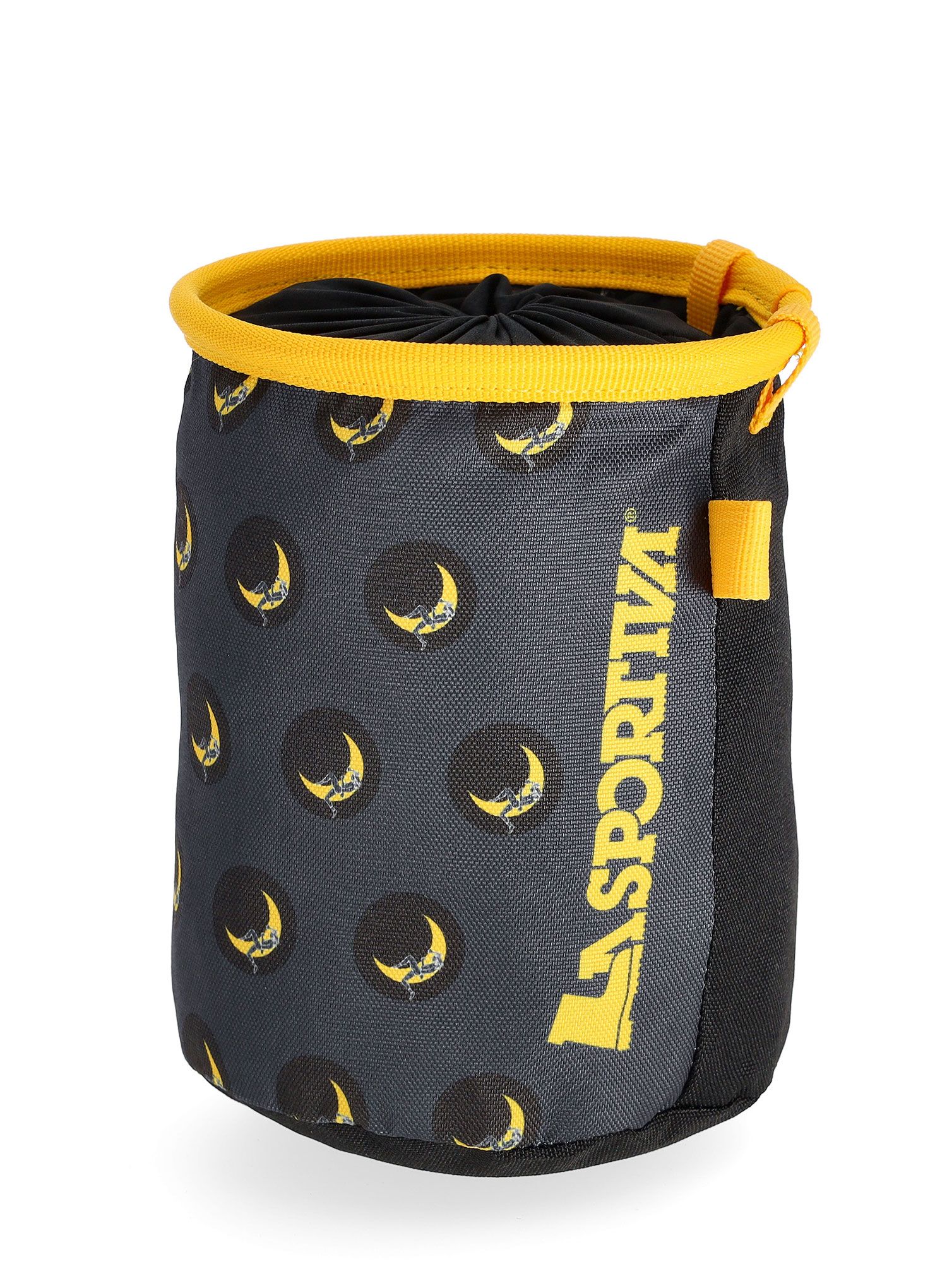 Мішечок для магнезії La Sportiva Climbing On The Moon Chalk Bag - carbon/giallo