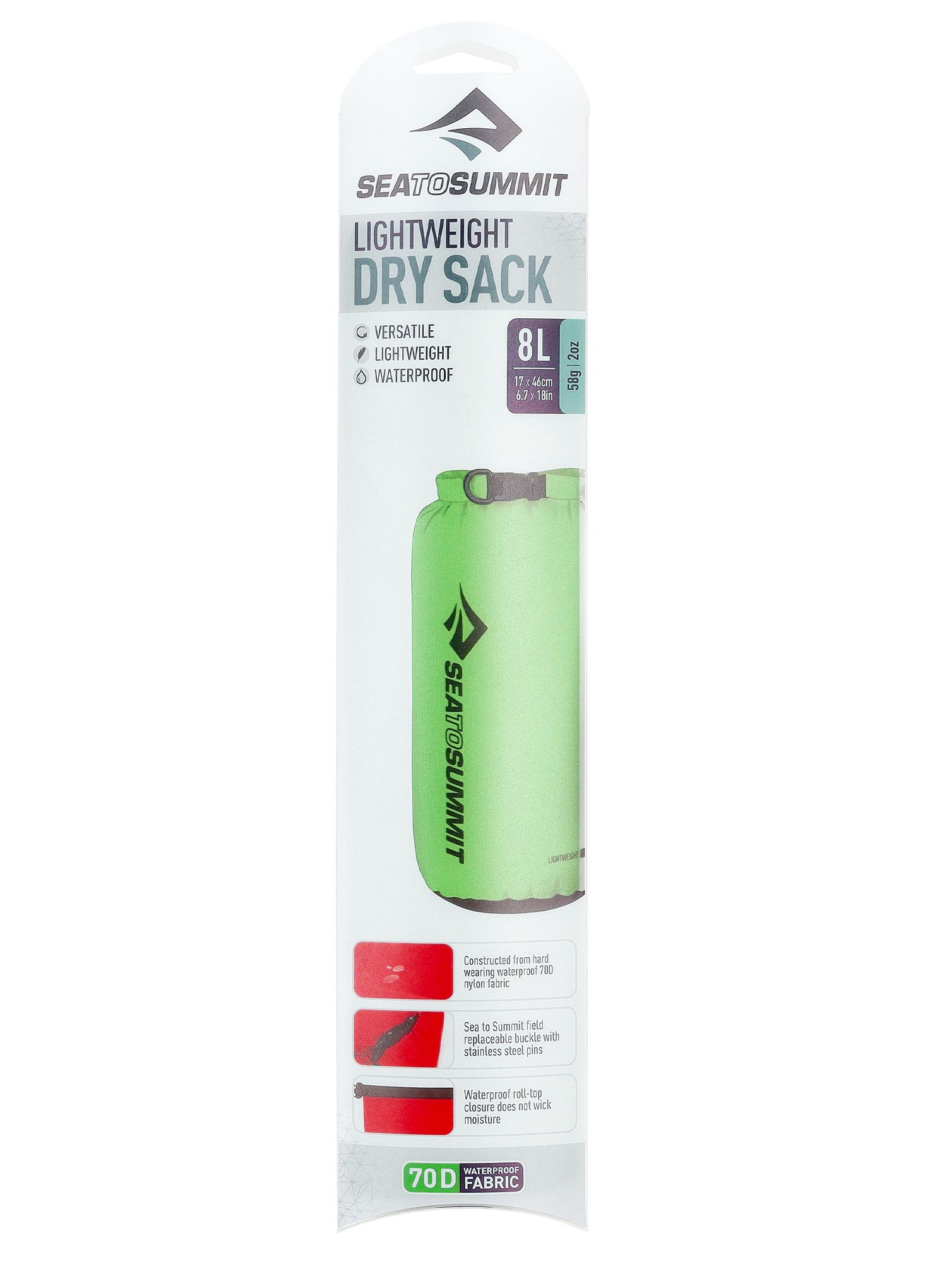 Мішок водонепроникний Sea To Summit Lightweight 70D 8L - green