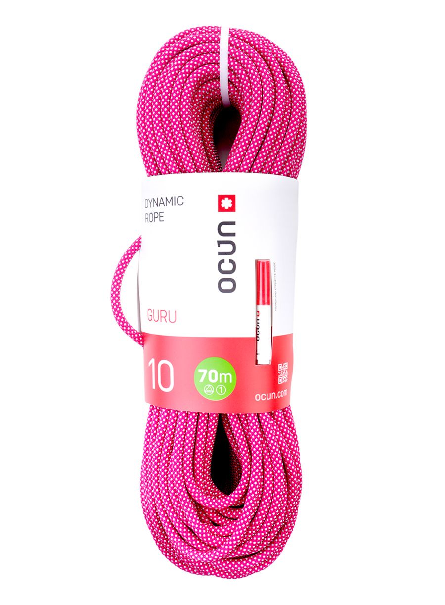 Мотузка для альпінізму Ocun Guru 10 mm - 70 m - violet