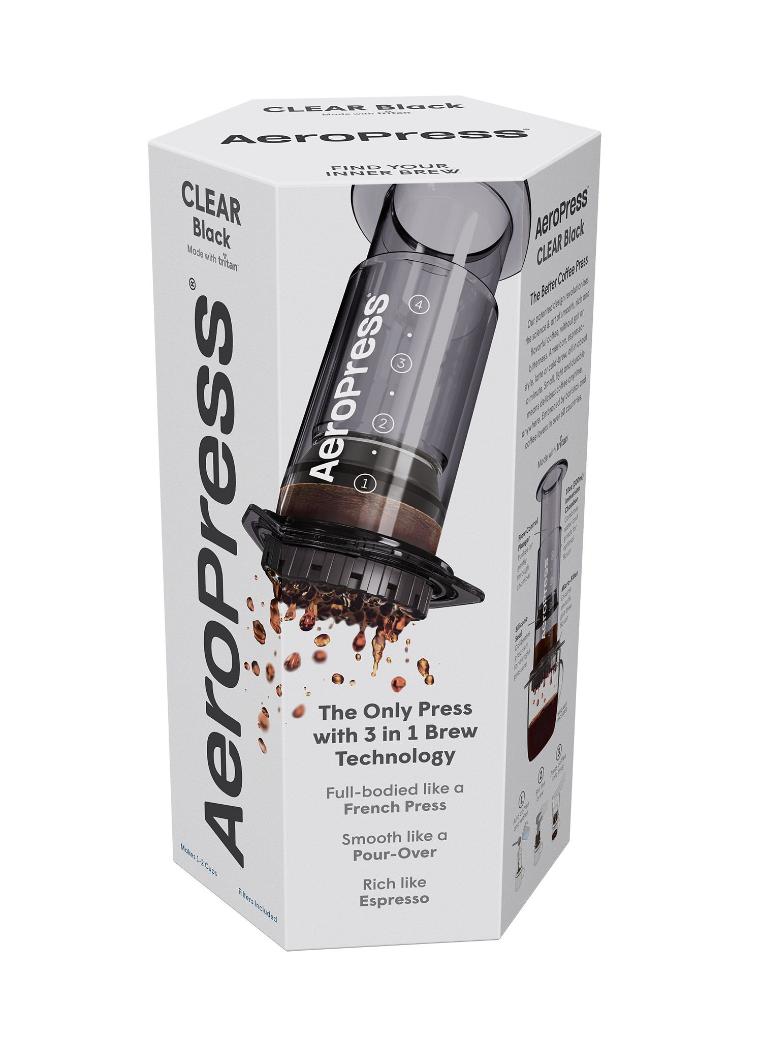 Заварник для кави AeroPress Clear - black