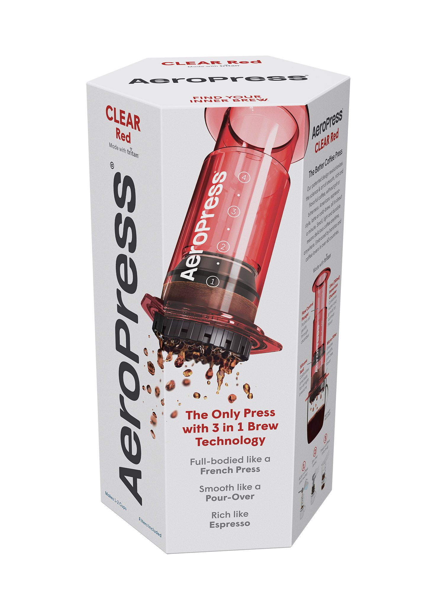 Заварник для кави AeroPress Clear - red