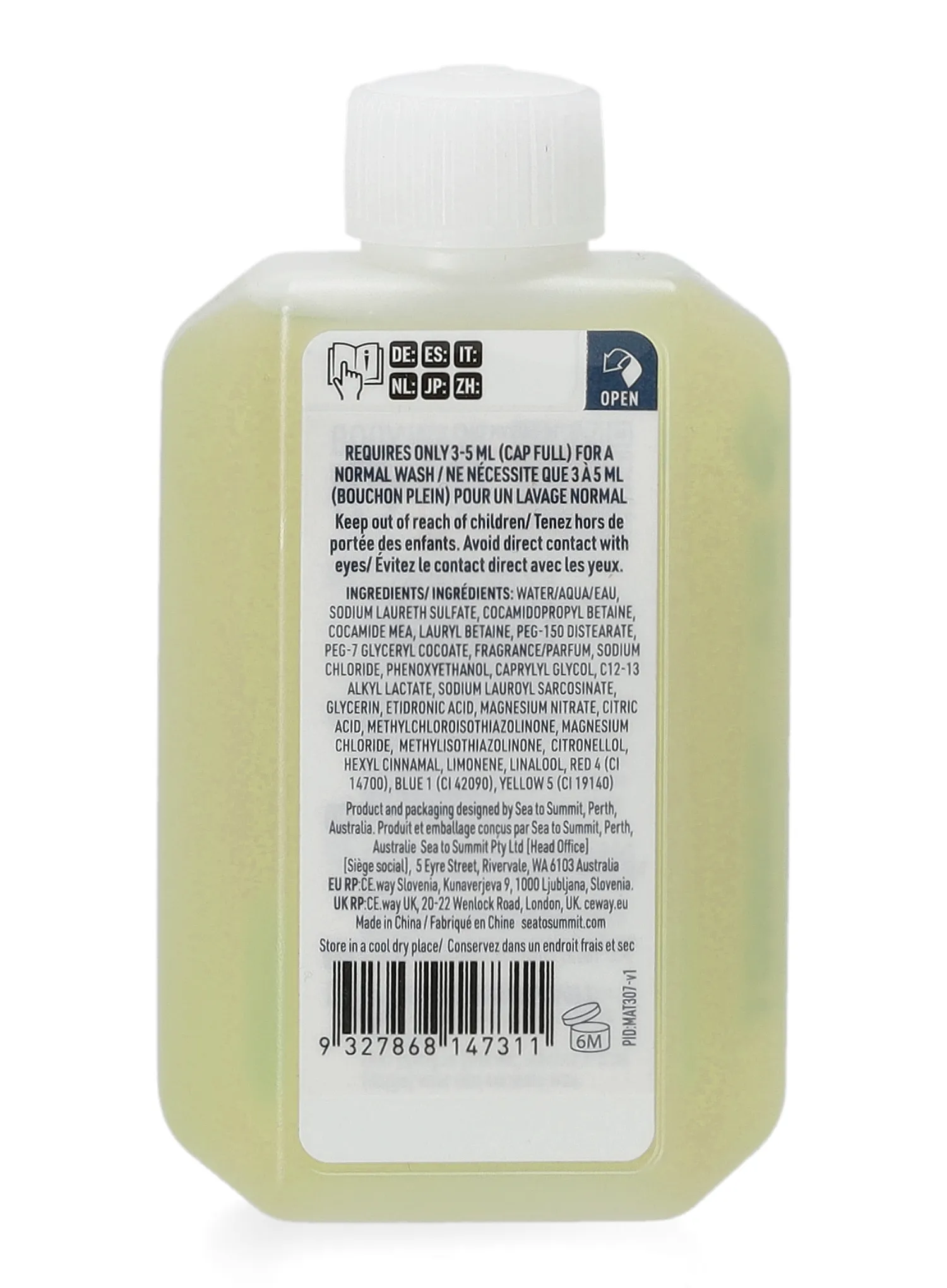 Гель для душу Sea To Summit Trek & Travel Liquid Body Wash 100ml / 3.3 fl oz - sea mist green