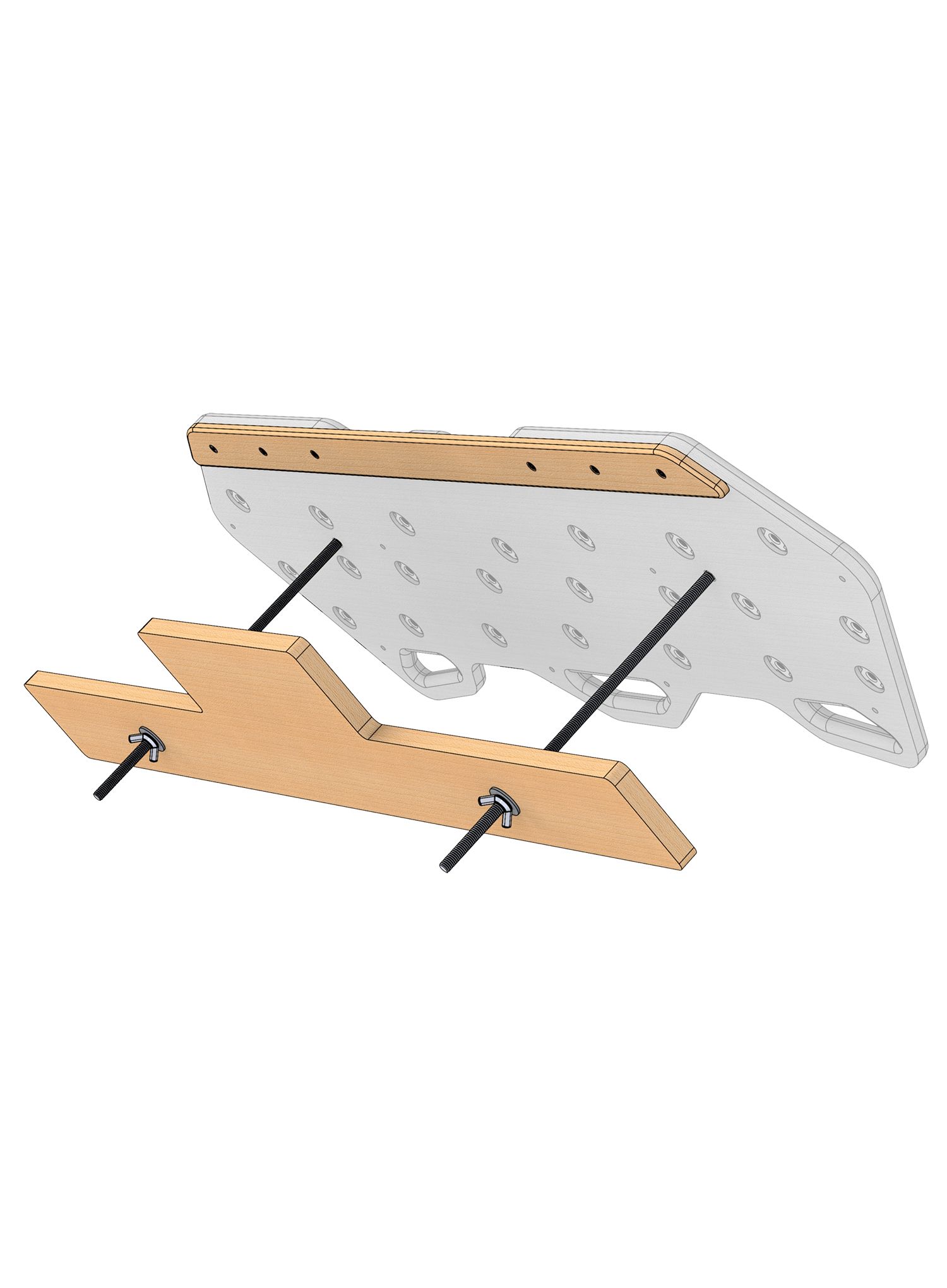 Набір для монтажу зачепів Max Climbing Basewood Screw-Less Mounting Kit