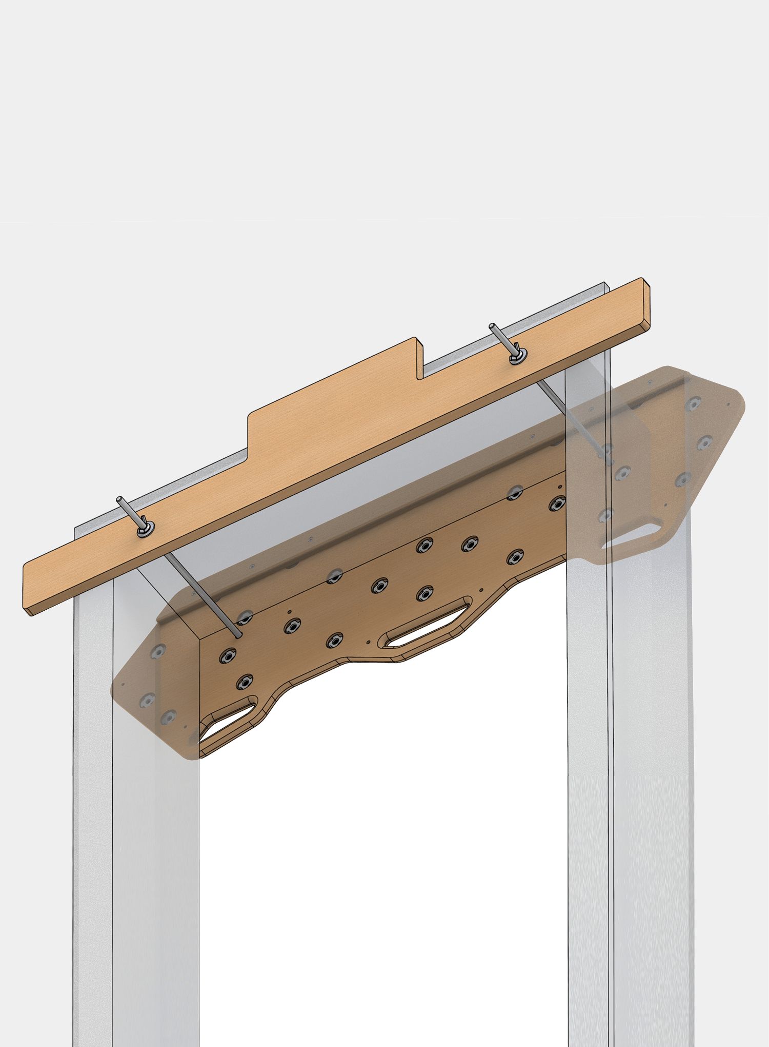 Набір для монтажу зачепів Max Climbing Basewood Screw-Less Mounting Kit
