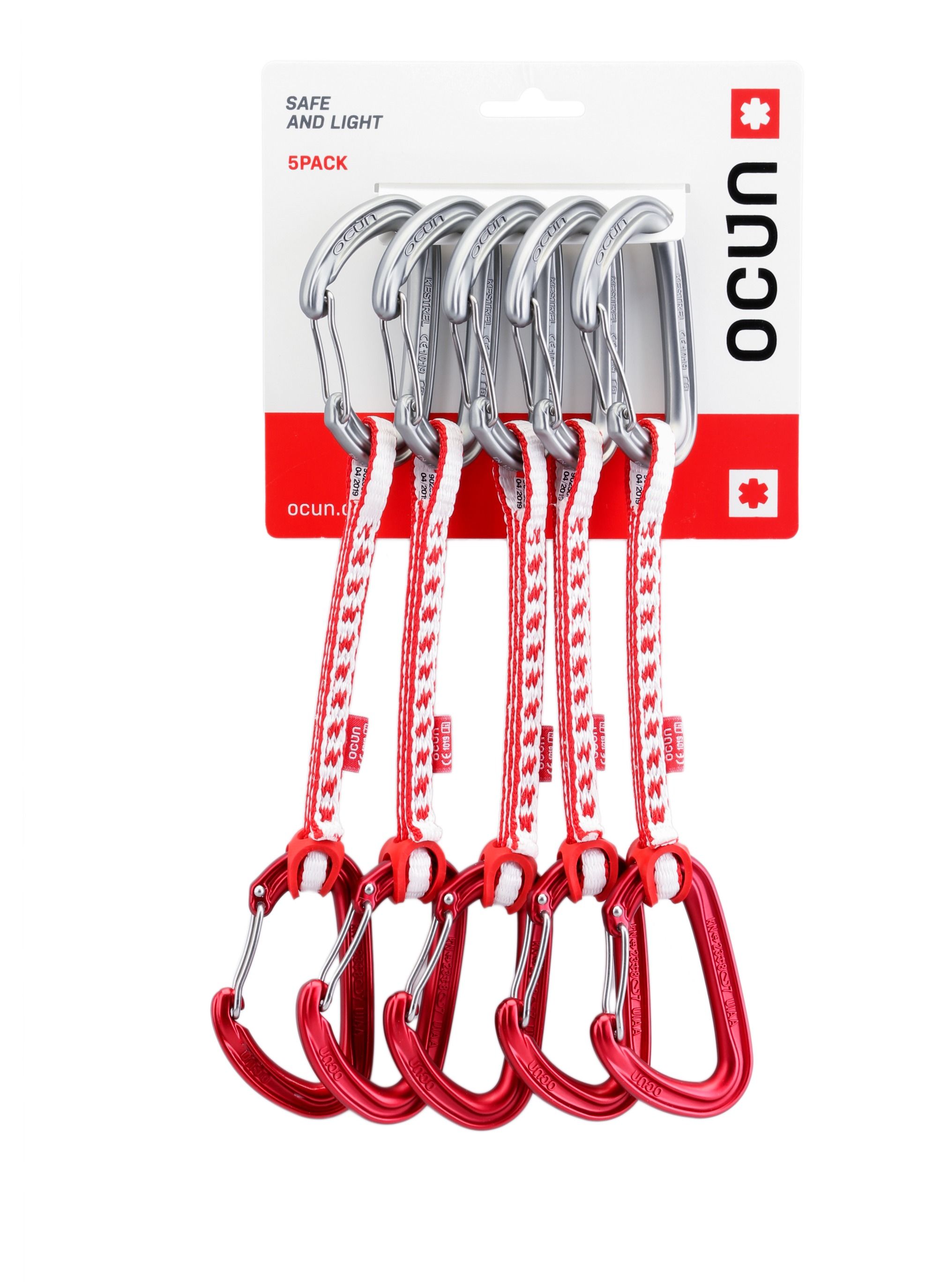 відтяжки Ocun Kestrel QD DYN 8 - 15cm 5-pack - red