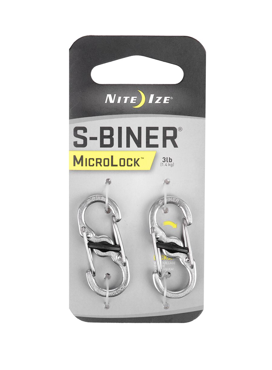 Карабінчик Nite Ize S-Biner MicroLock 2Pack - steel